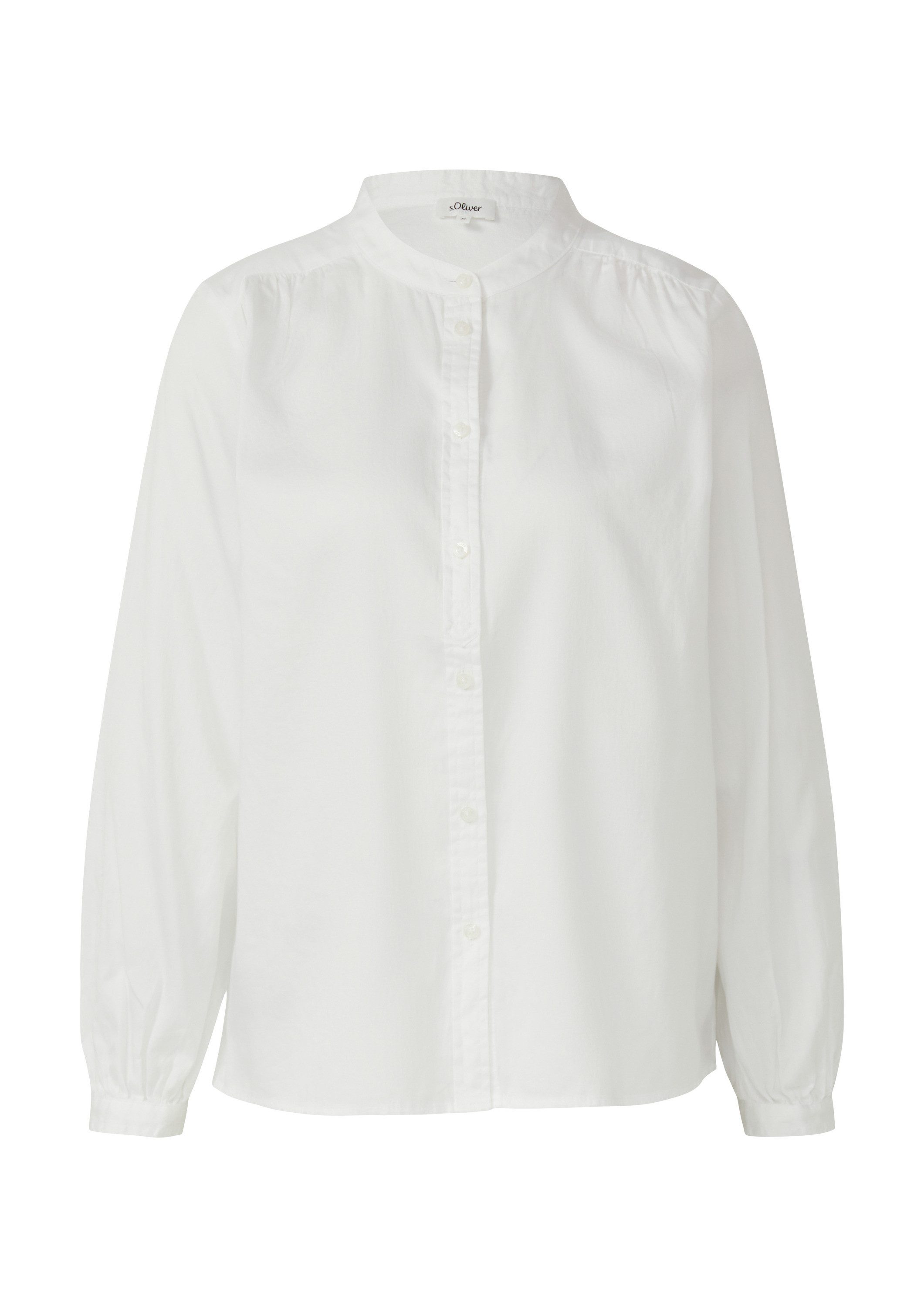 s.Oliver Langarmbluse Bluse Stehkragen-Bluse aus leichtem günstig online kaufen