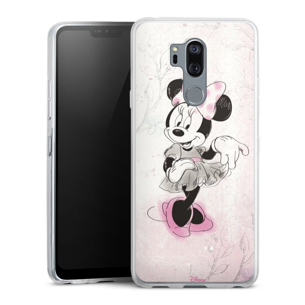 DeinDesign Handyhülle Minnie Mouse Disney Vintage Minnie Watercolor, LG G7 ThinQ Slim Case Silikon Hülle Ultra Dünn Schutzhülle