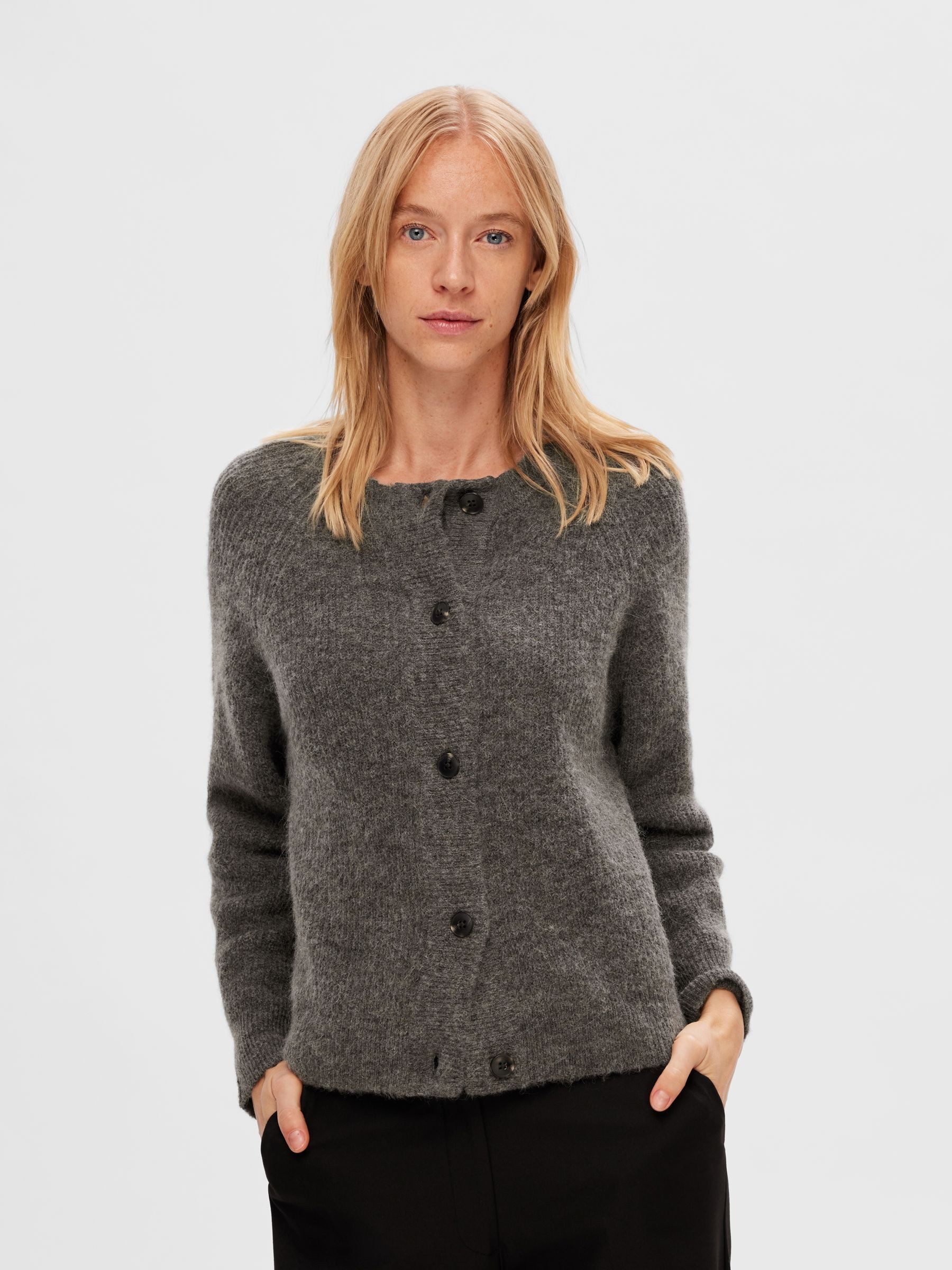 SELECTED FEMME Strickpullover Strickjacke Relaxed Fit günstig online kaufen