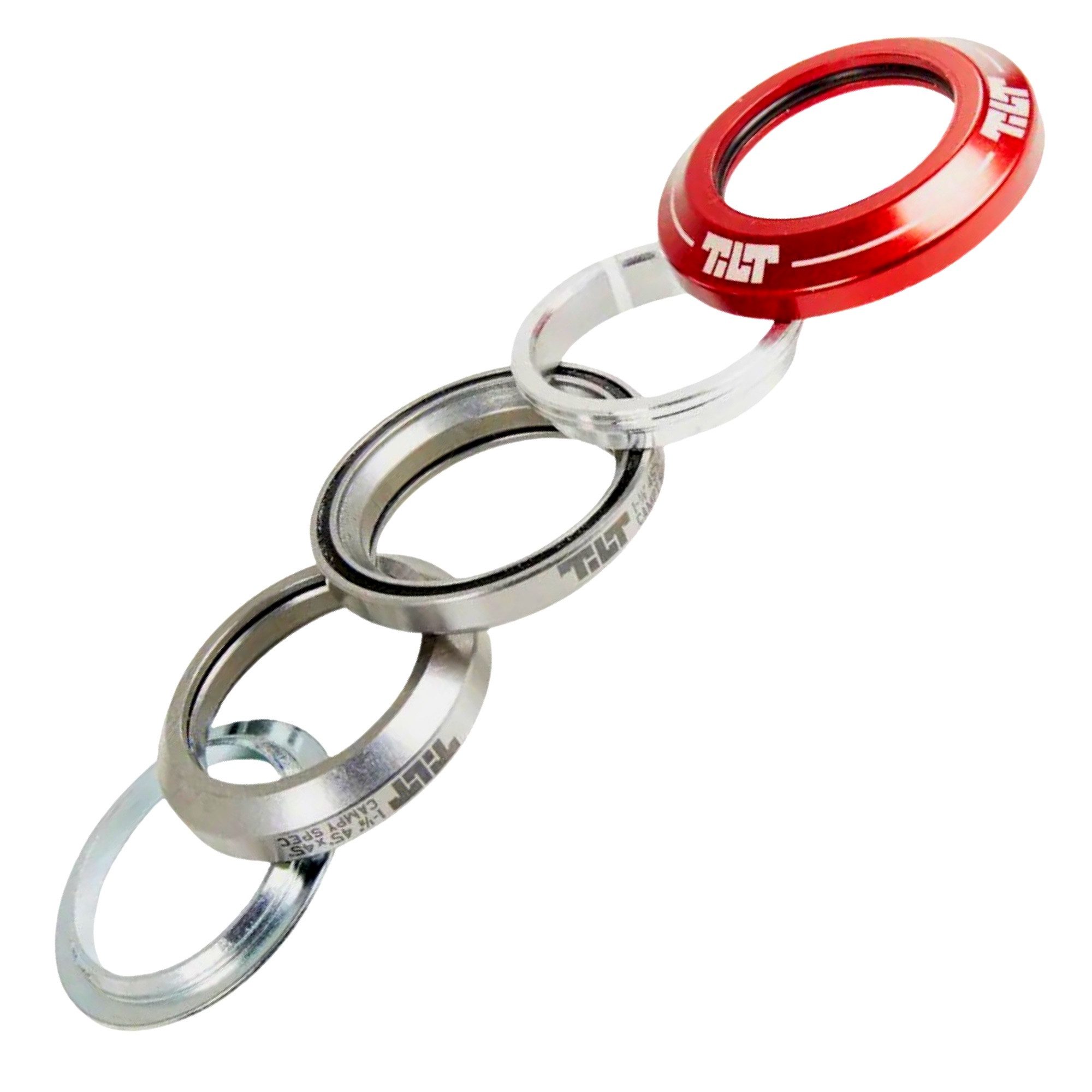 Tilt Fahrradlenker Tilt Stunt-Scooter / BMX Full integrated Headset 1 1/8" Rot
