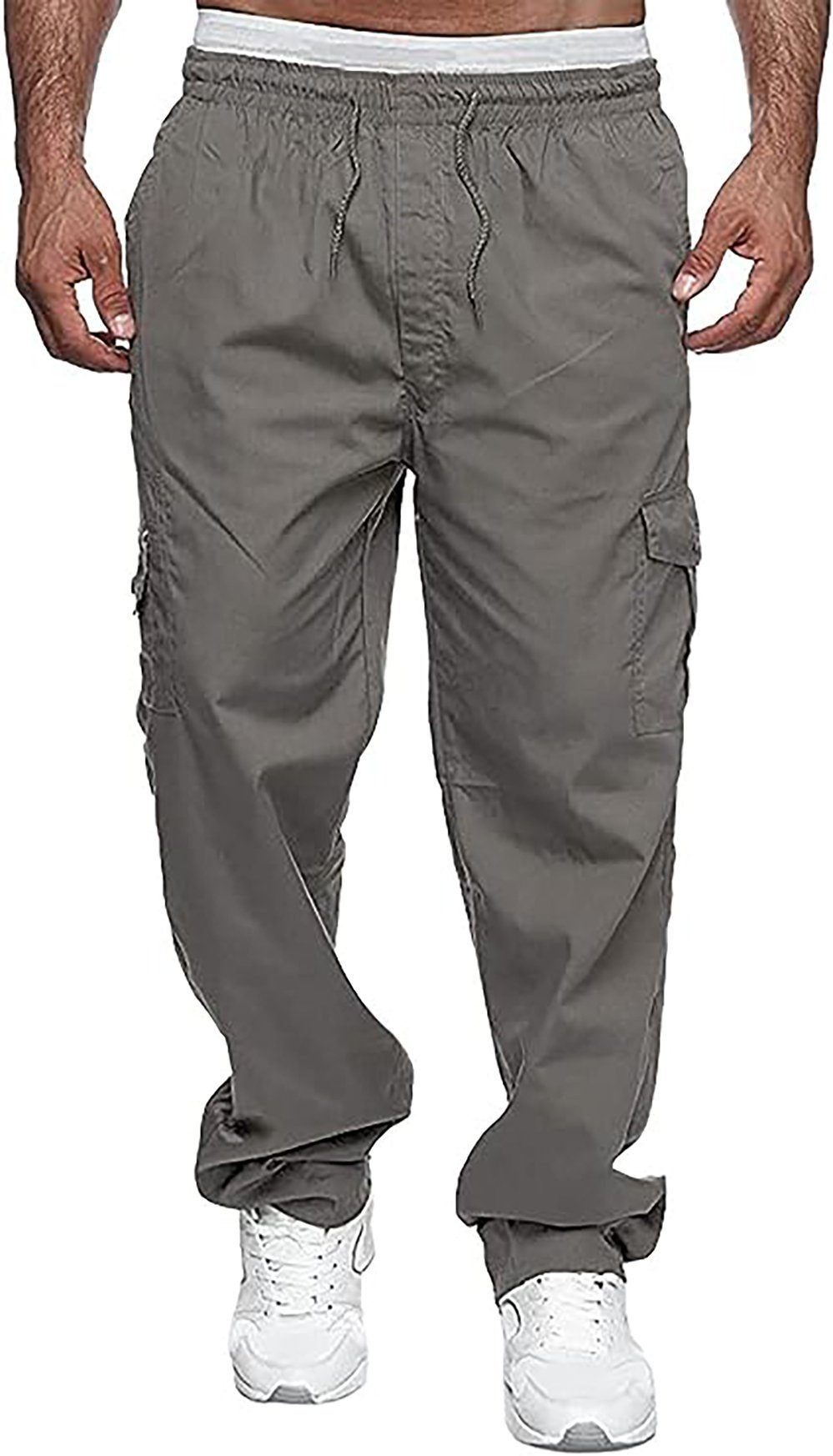 ZWY Arbeitshose Herren Cargohose Baumwolle Outdoorhose Lange Baggy Hose  Casual Freizeithose Pants, Im Outdoor-Sport haftet es nicht auf der Haut  und ist bequem und atmungsaktiv.