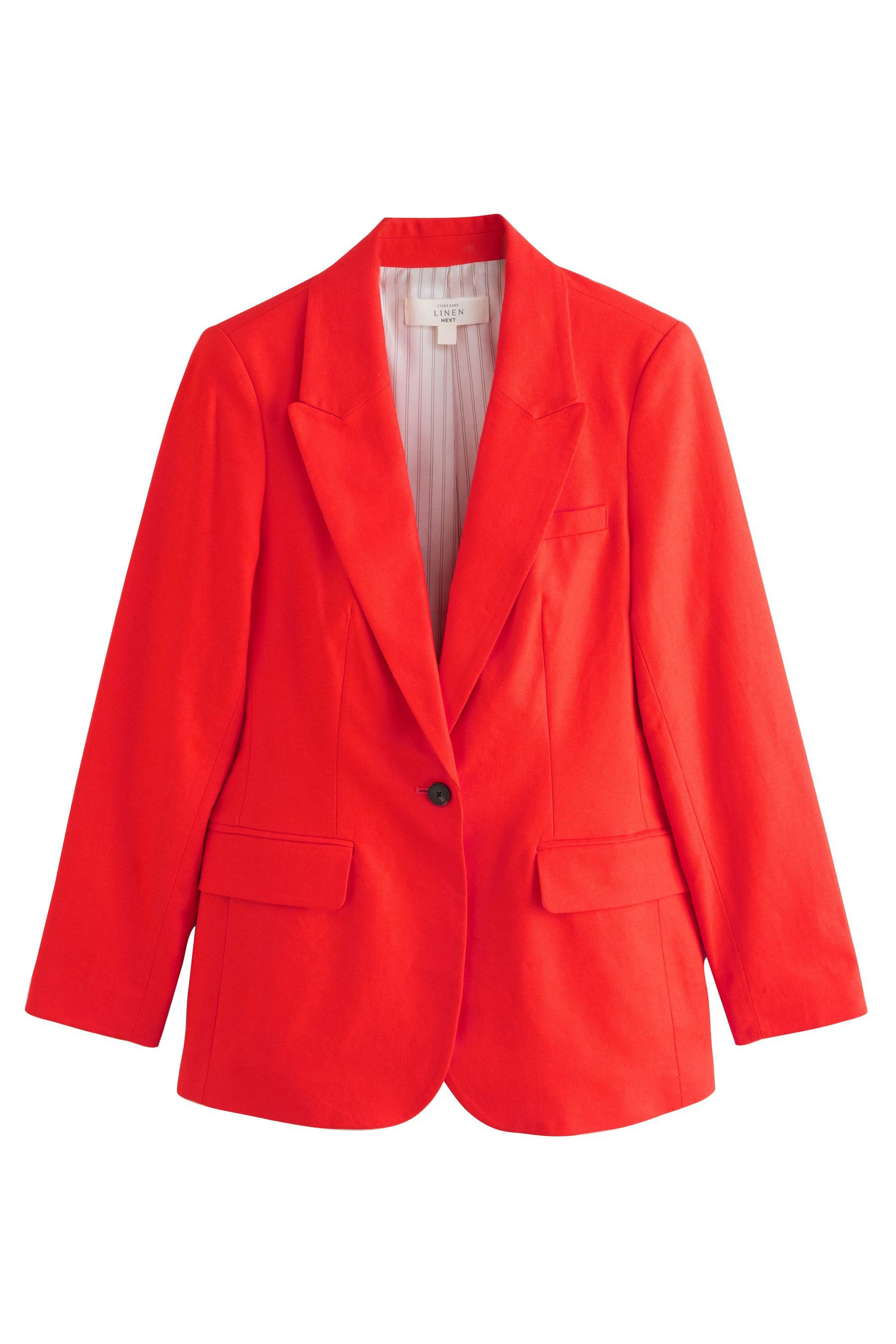 Next Jackenblazer Einreihiger Single Blazer mit hohem Leinenanteil (1-tlg)