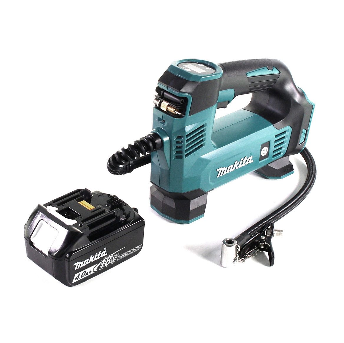 Makita Akku-Handkompressor DMP 180 M1 Akku Kompressor 18 V 8,3 bar + 1x Akku 4,0 Ah