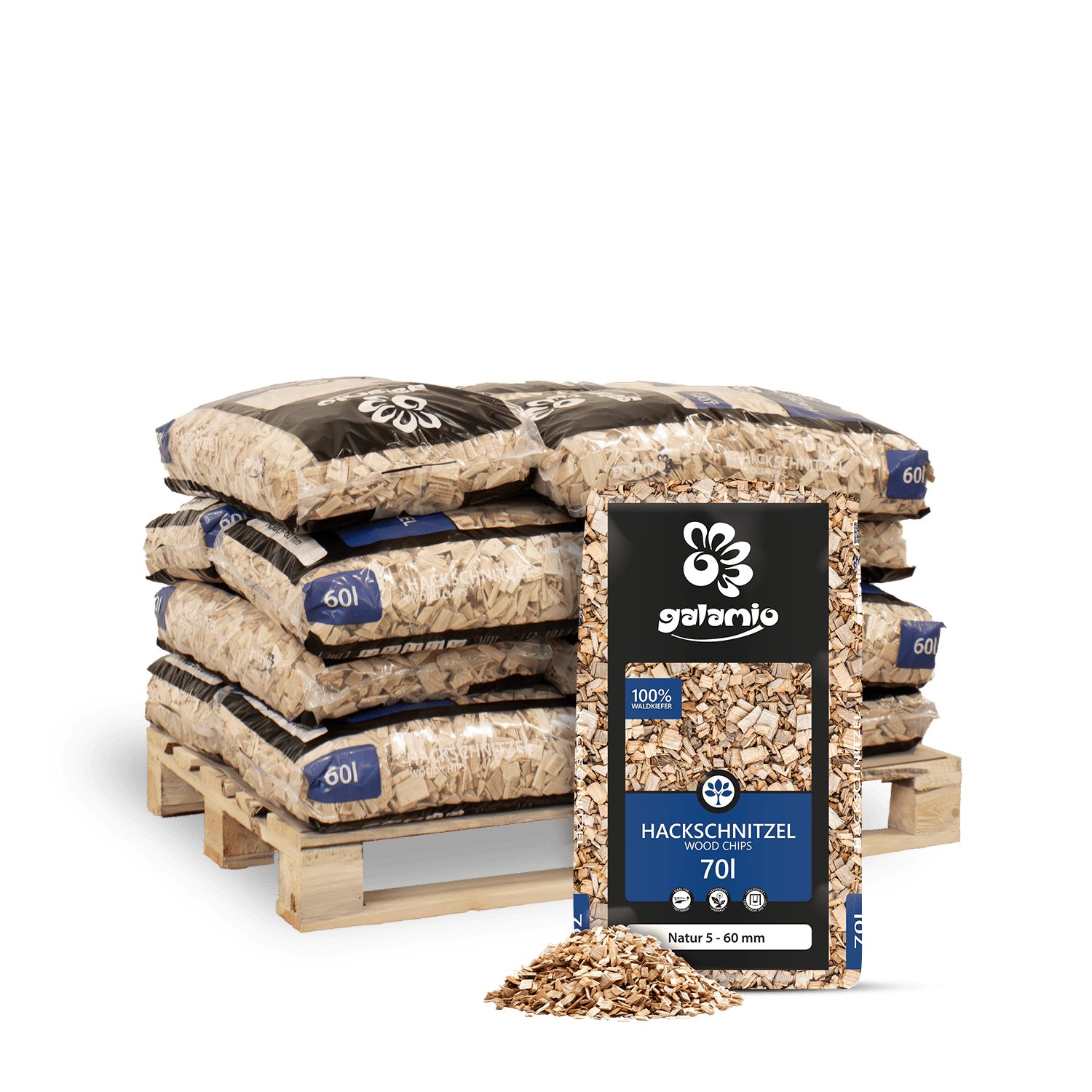 GALAMIO Holzhäcksel Farbig, (Palette, 12-St)