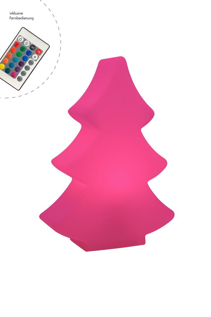 8 seasons design LED Baum Shining Tree, LED mit Farbwechsel, LED fest integriert, Farbwechsel: 15 Farben, 5-stufig dimmbar, Lichtmodi, Fernbedienung, 40 cm, weiß, LED Tannenbaum für In- und Outdoor
