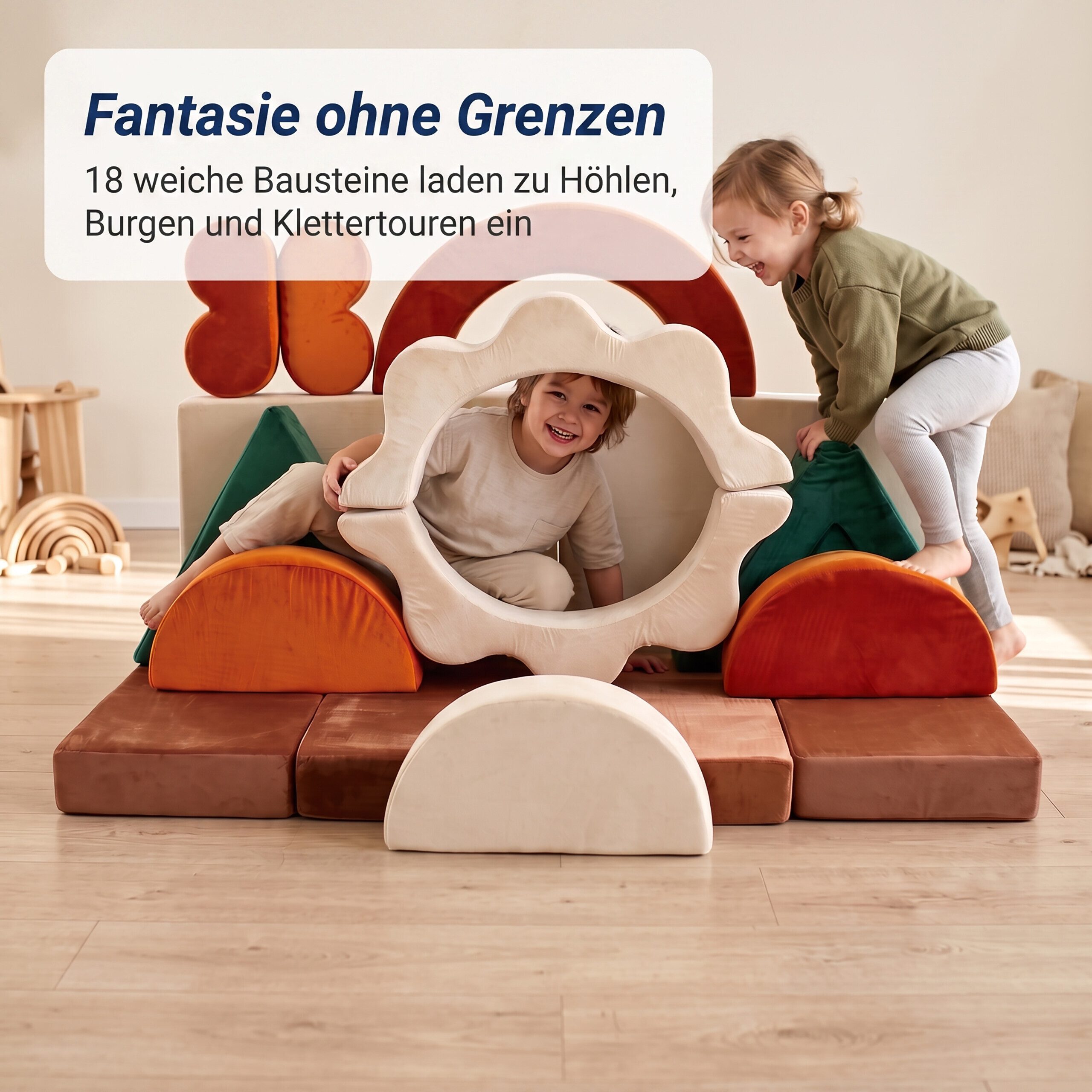 relaxdays Kindersofa 18-tlg. XXL Kinder Spielsofa modular, 18 Teile – Bild 2 von 5
