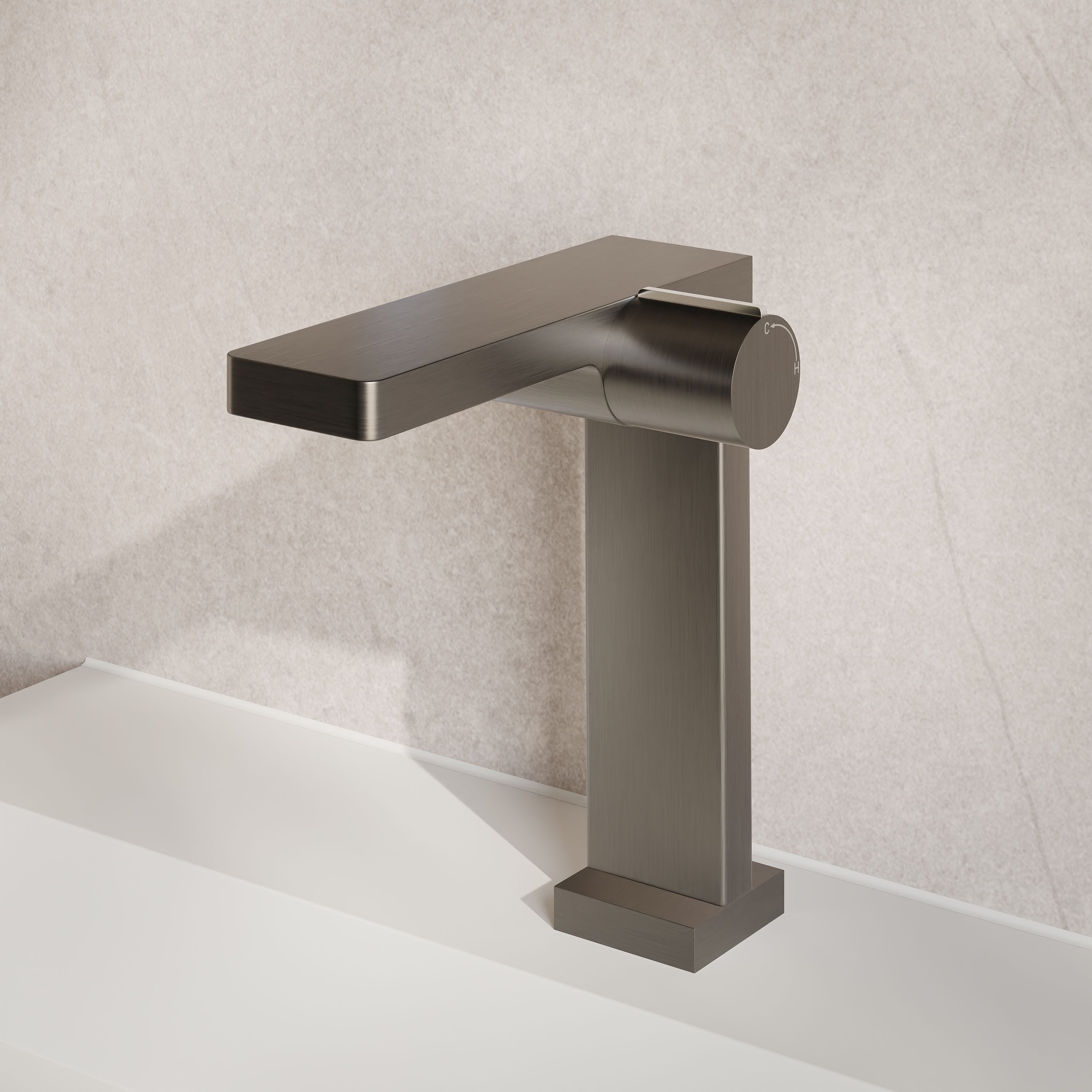 Bernstein Waschtischarmatur NT3220G Gunmetal hoher Auslauf