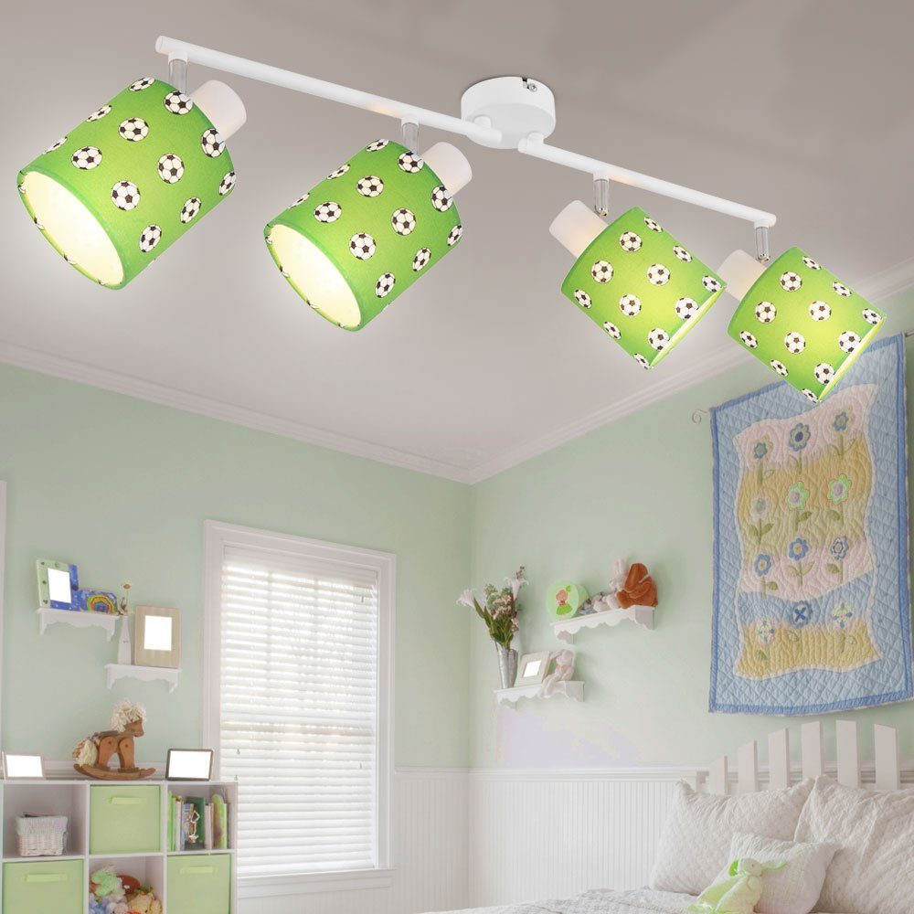 Strahler etc-shop weiß Leuchtmittel Dekolicht, inklusive, Kinder Lampe beweglich Spot Warmweiß, im Zimmer Leiste grün Decken
