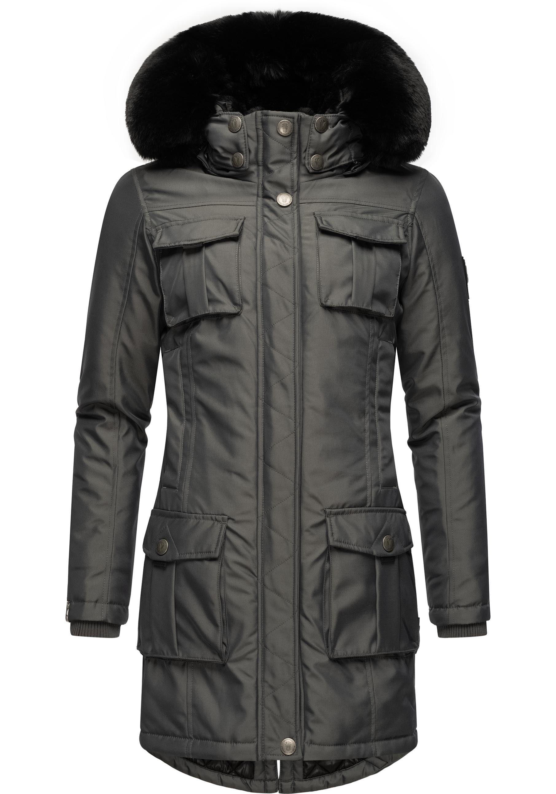 Navahoo Wintermantel Tiniis Parka mit abnehmbarer Kapuze und extra Einkaufstasche