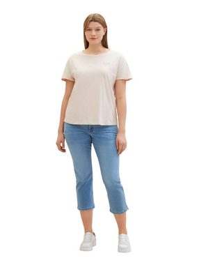 TOM TAILOR PLUS Slim-fit-Jeans in 3/4 Länge und mit Bindegürtel