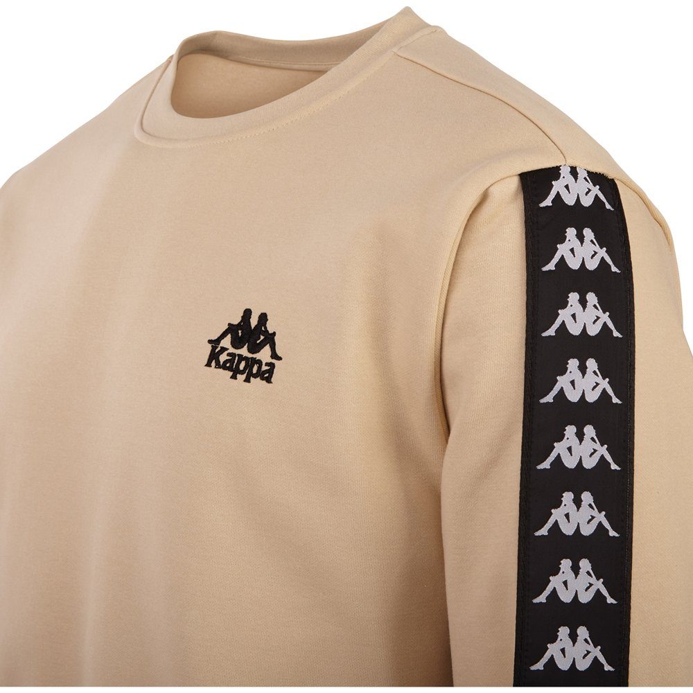 an rice brown Jacquard den hochwertigem Logoband Ärmeln Sweater mit Kappa