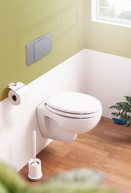 Calmwaters WC-Sitz Modern Wellness, Weiß-Gekalkt, Holzkern mit Echtholzfurnier, Absenkautomatik, 26LP2848