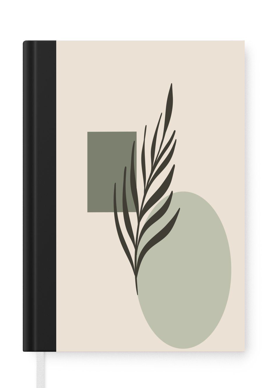 MuchoWow Notizbuch Pastell - Formen - Pflanze, Journal, Merkzettel, Tagebuch, Notizheft, A5, 98 Seiten, Haushaltsbuch