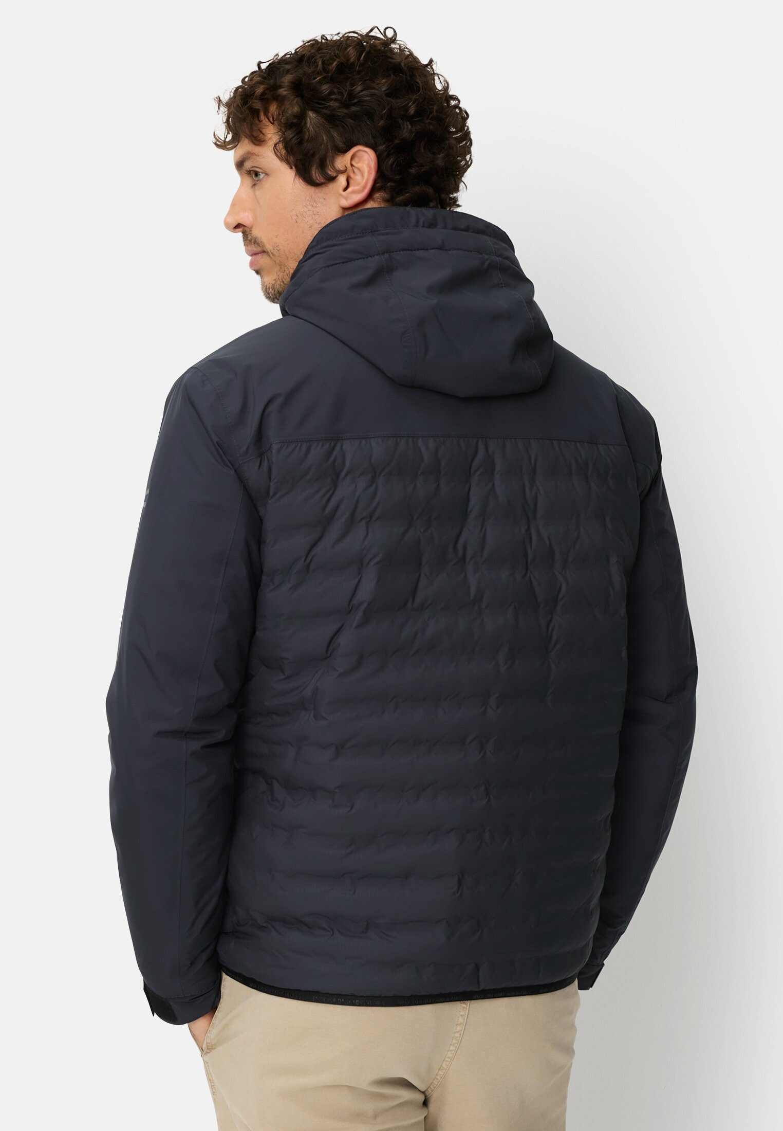 camel active Funktionsjacke teXXXactive® Jacke mit abnehmbarer Kapuze Langarm Markenlogo