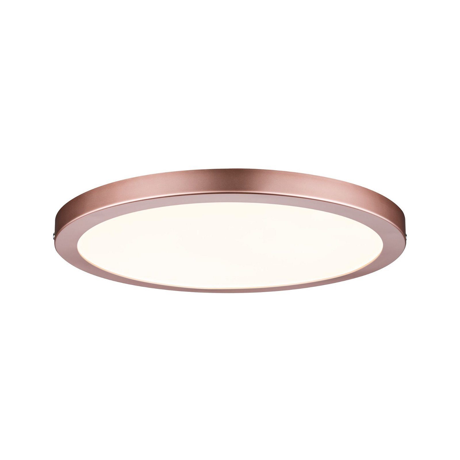 Raumlicht 2700K auf modernster LED-Technik 230V LED rund Rosegold Basis Atria 300mm Gleichmäßiges fest integriert, Paulmann Kunststoff, 1450lm Panel LED Warmweiß, 22W