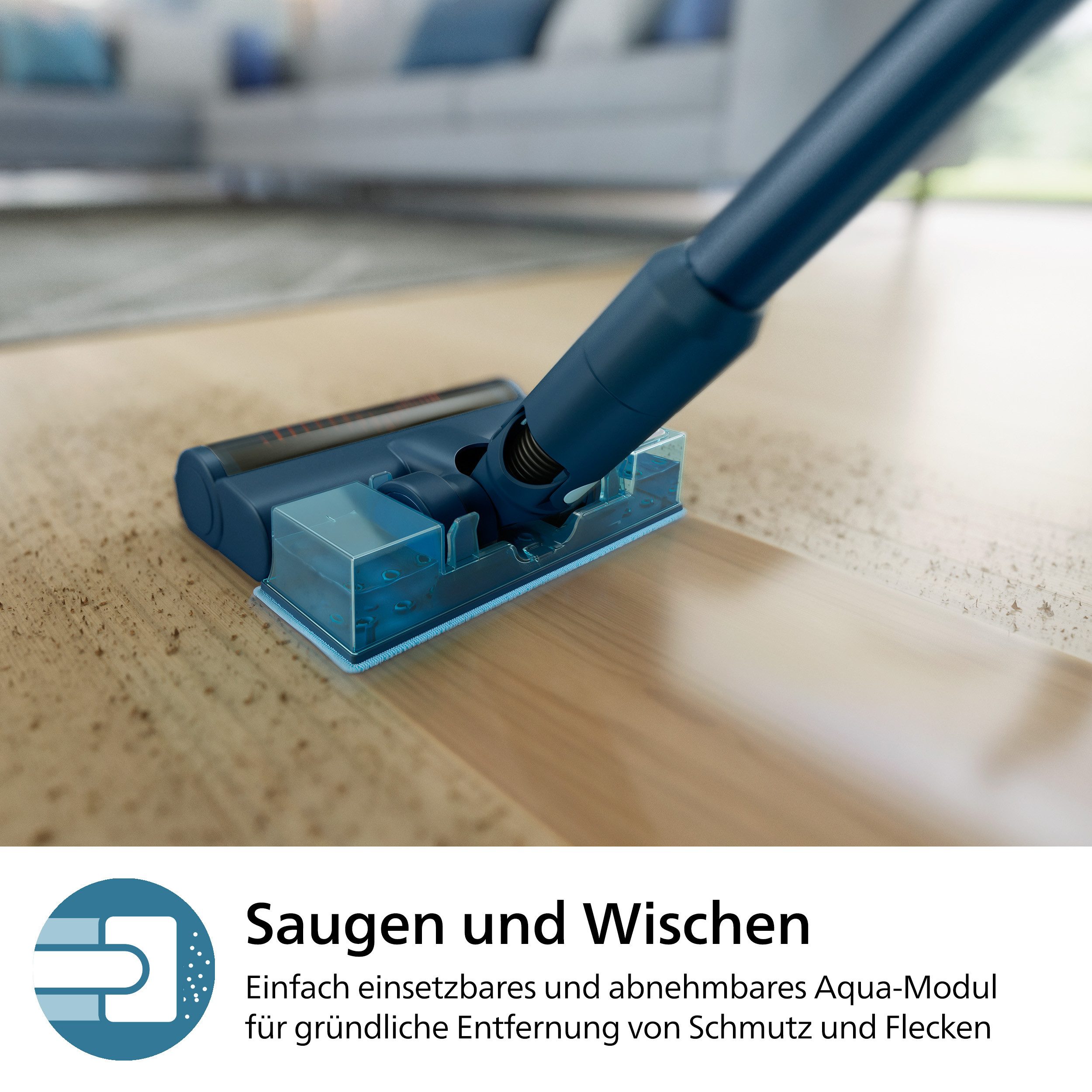 Philips Nass-Trocken-Sauger XC5041/01 5000 Series „Teppichwunder“, 50,4 W, beutellos, mit bis zu 60 Minuten Laufzeit und aufsteckbarem Aqua-Modul