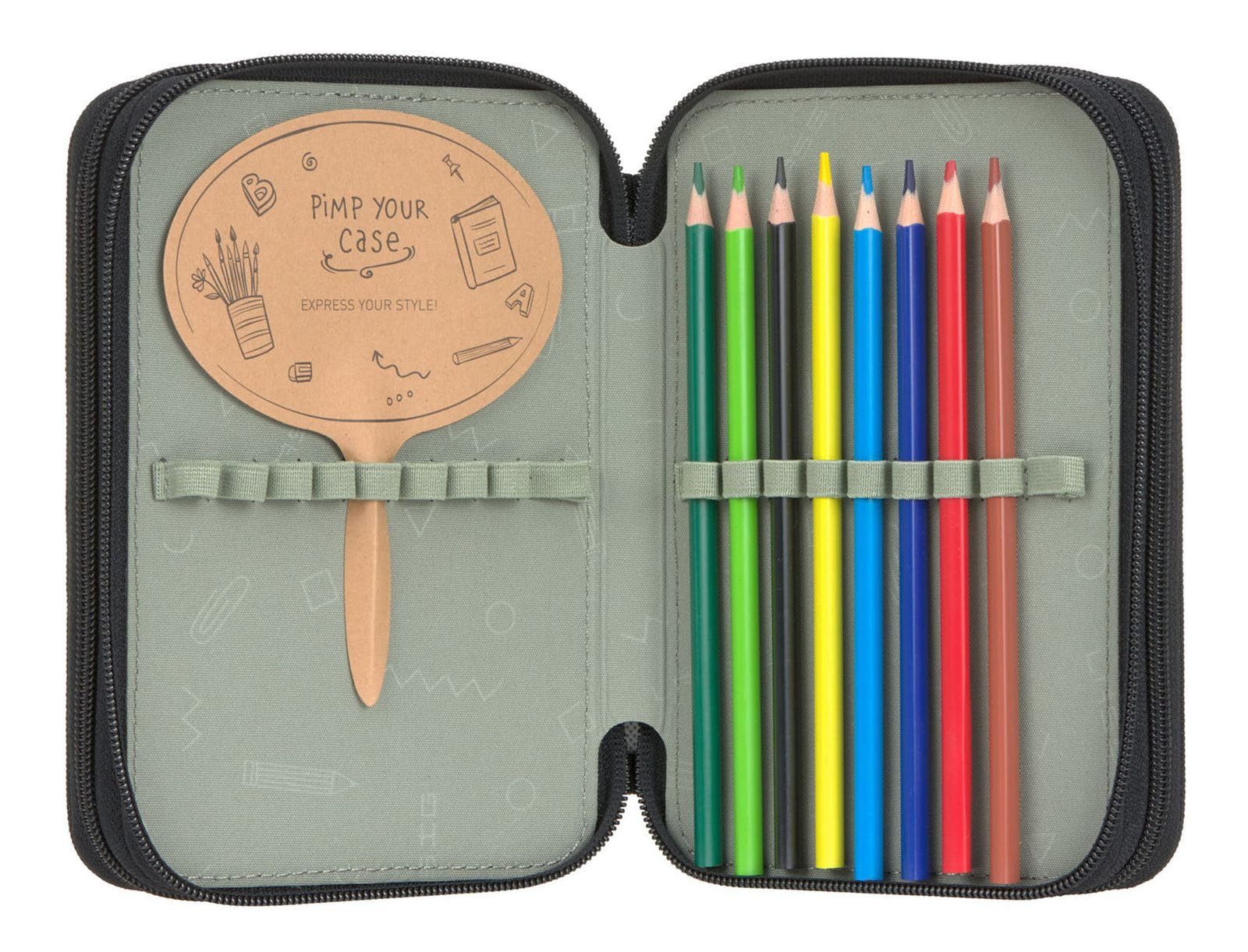 LÄSSIG Federmäppchen School Triple Pencil Case Slim
