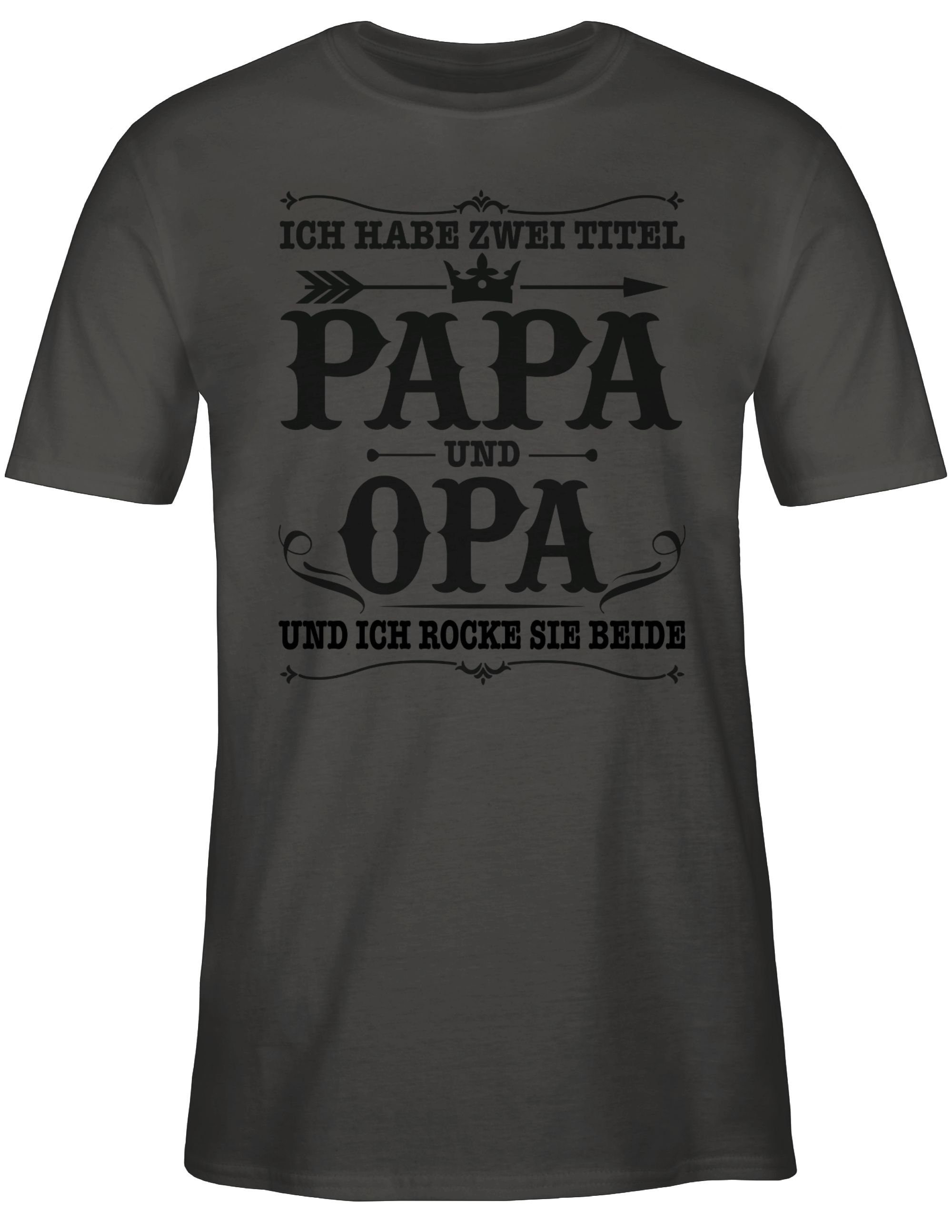 habe Papa Geschenk Titel Dunkelgrau 01 Papa für Ich Vatertag zwei Shirtracer T-Shirt und Opa