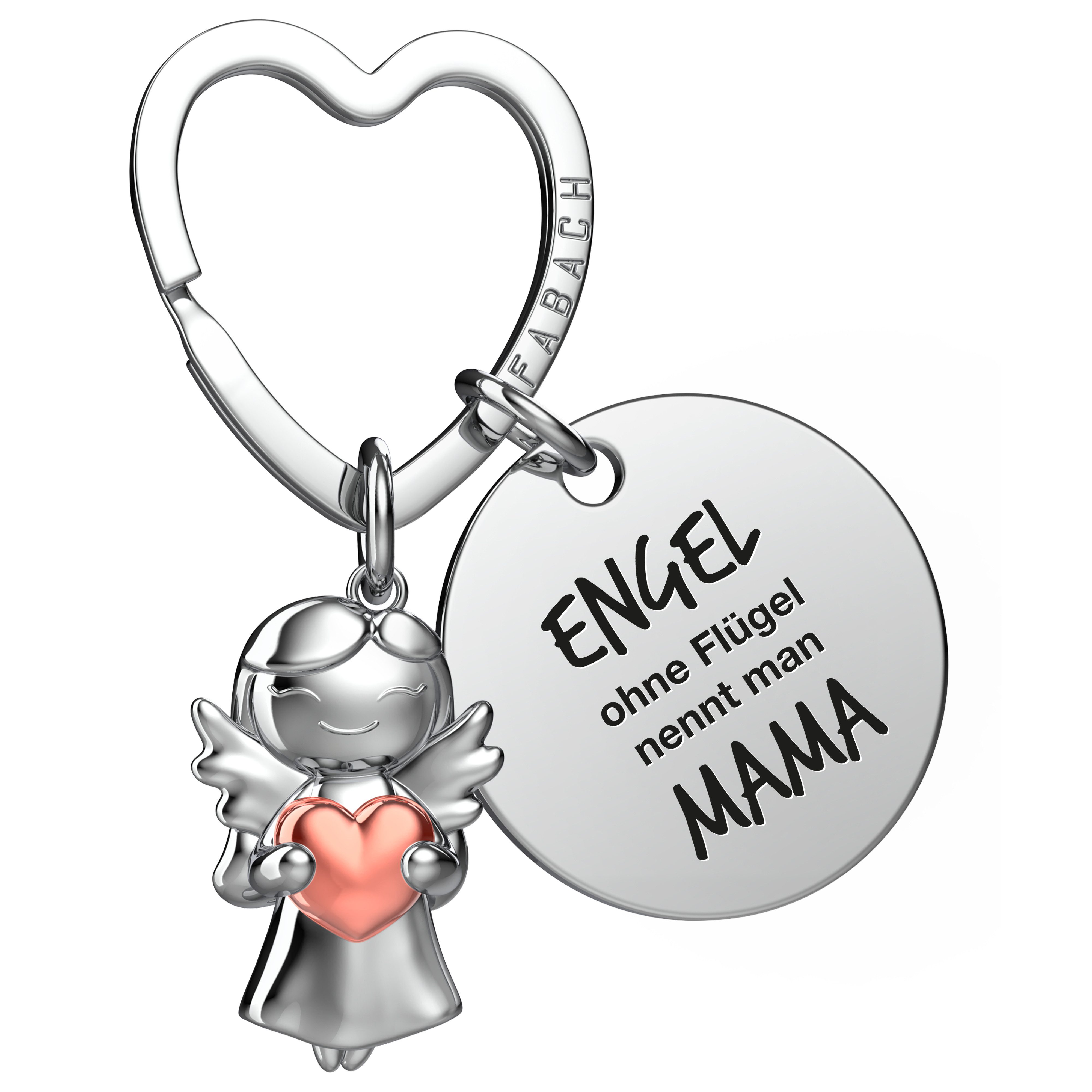 Schlüsselanhänger Schutzengel Star in Charms Größe mit Gravur "Beste Mama"