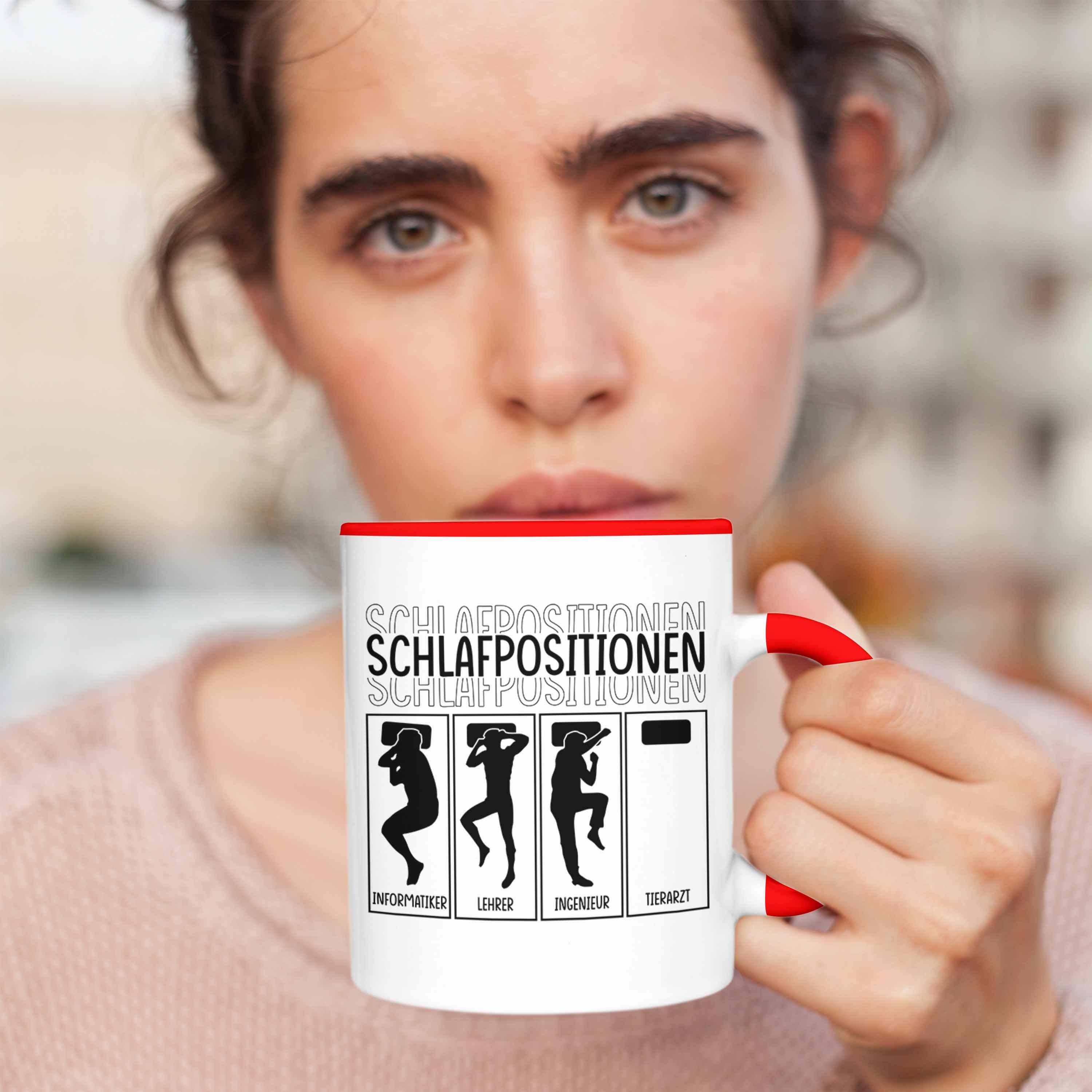 Trendation Tasse Tierarzt Tasse für Geschenkidee Geschenk Spruch Ka Tierärztin Lustiger Rot