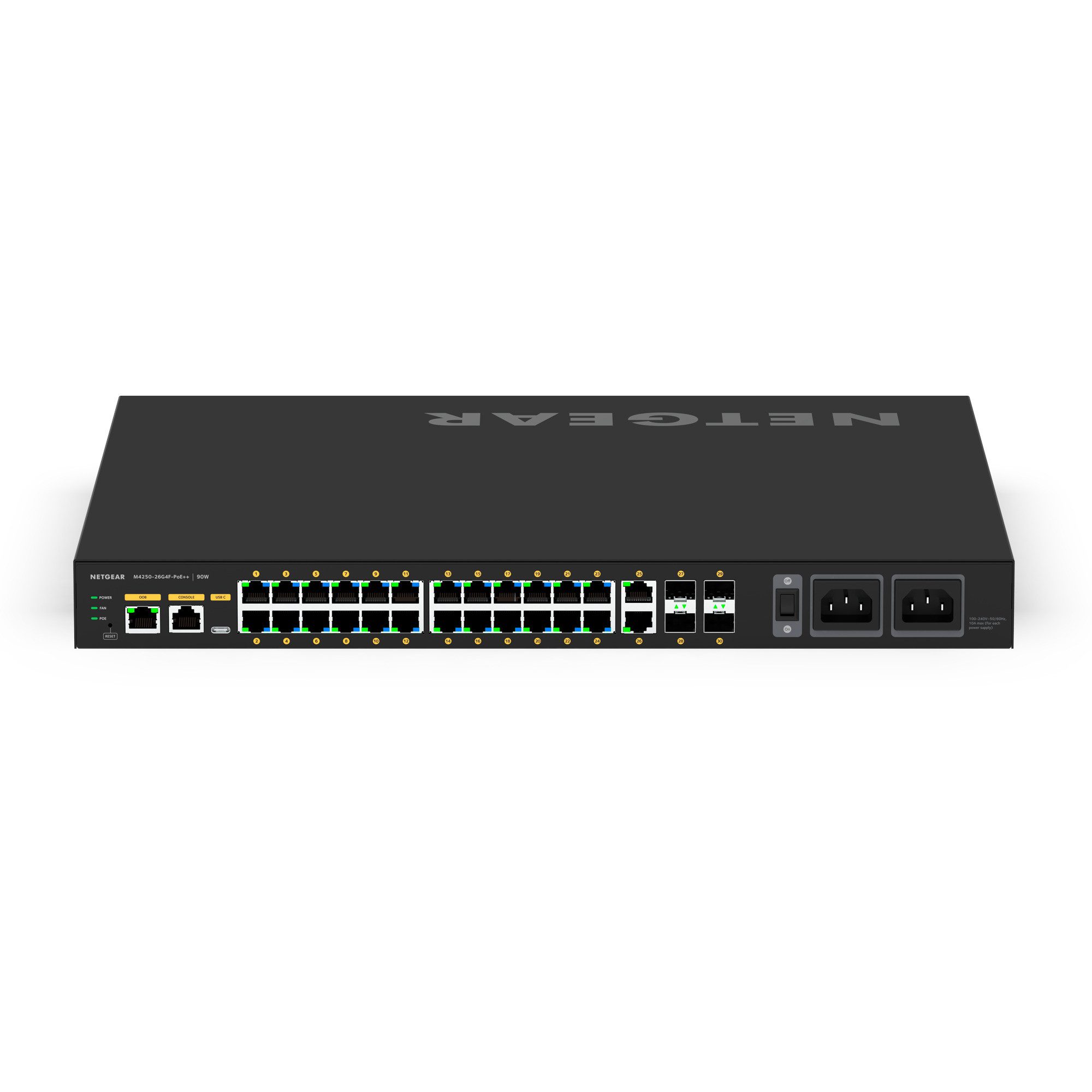 NETGEAR Netgear AV Line M4250-26G4XF-PoE++, Switch Netzwerk-Switch