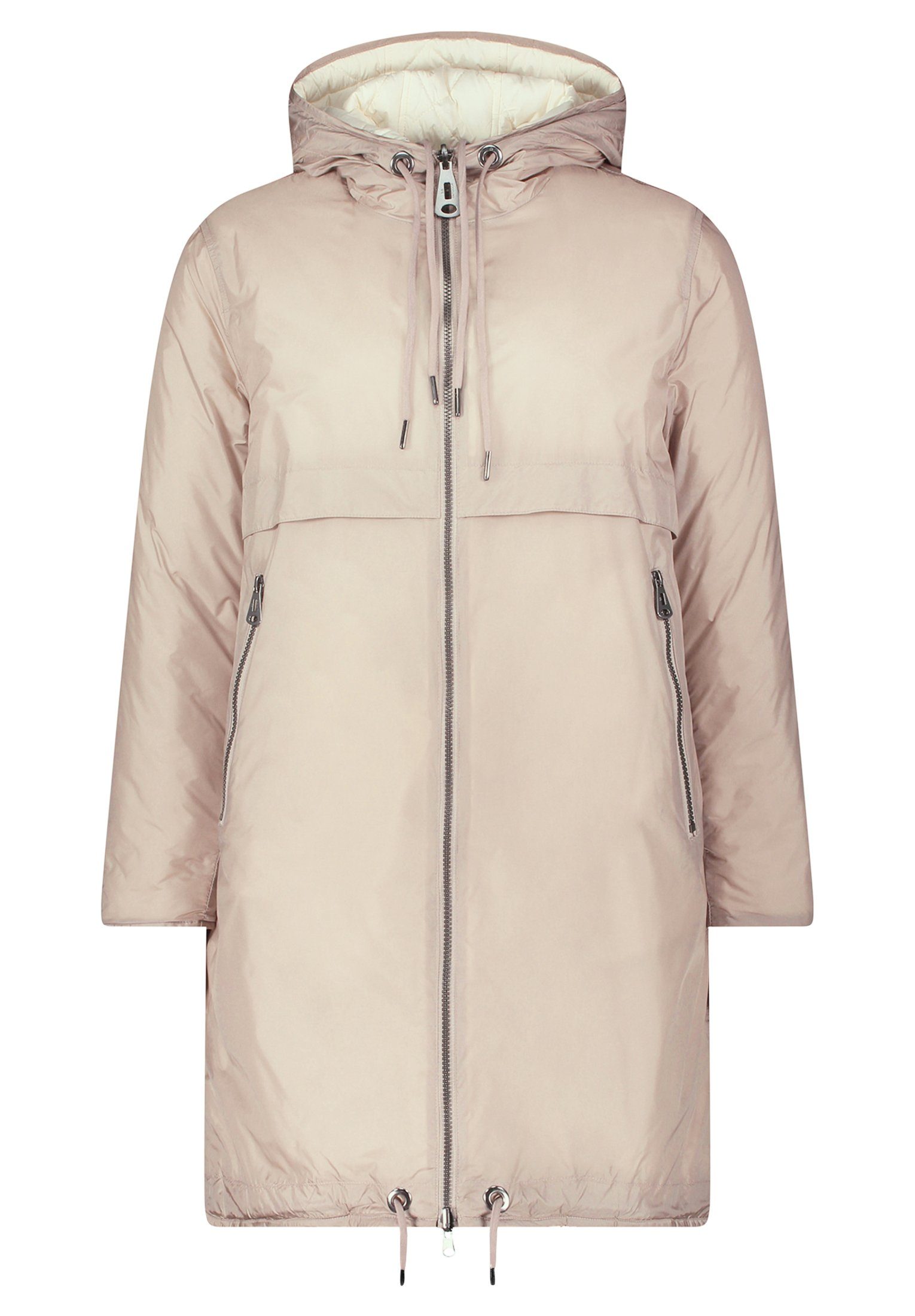 mit Pale Taupe Barclay Materialmix Betty Kapuze Steppjacke