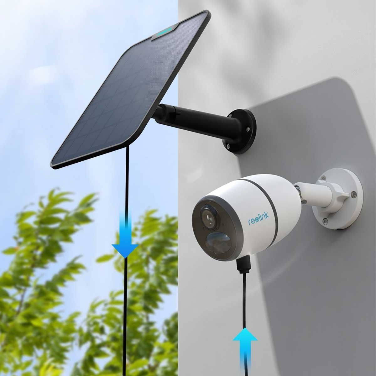 Reolink Solarpanel 2 für akkubetriebene Reolink Überwachungskameras Solar Panel, Wetterfest