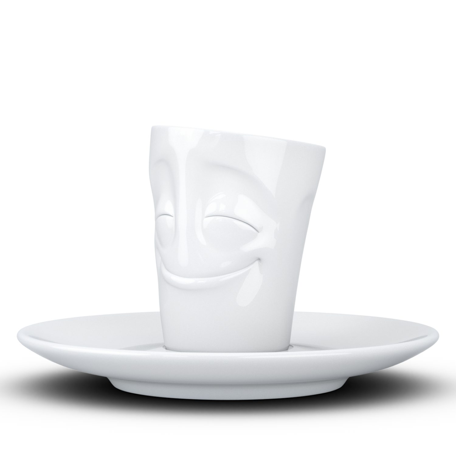 FIFTYEIGHT PRODUCTS Espressotasse FIFTYEIGHT Espresso Mug mit Henkel, 2-tlg., Porzellan, Hartporzellan in bruchsicherer Hotelqualität