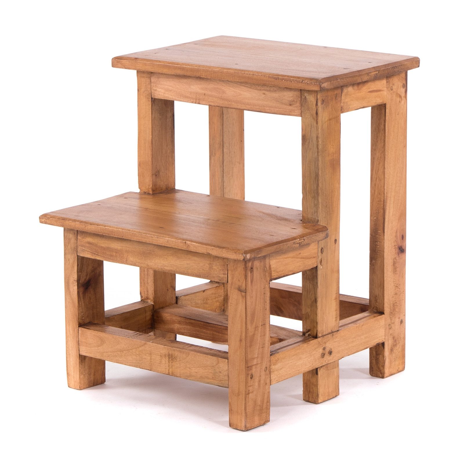 DESIGN DELIGHTS Hocker Blumenhocker "STEP", vintage Holz, Blumenleiter aus Altholz von DESIGN DELIGHTS