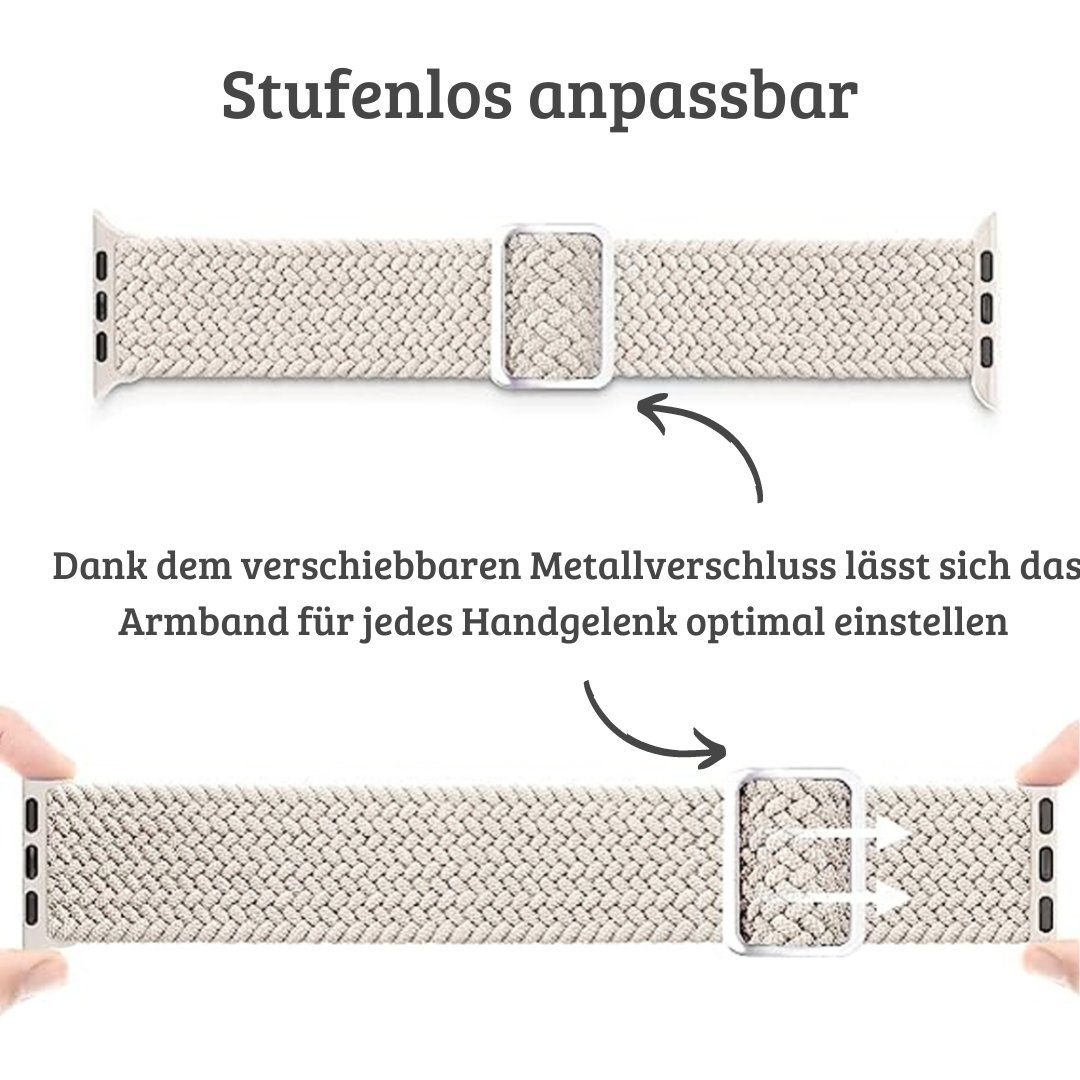 Armband SmartUP / Ultra, Olivengrün Solo verstellbaren Uhrenarmband Magnetverschluss Geflochtenes für #7 1-9 Loop Uhrenarmband mit Apple Watch