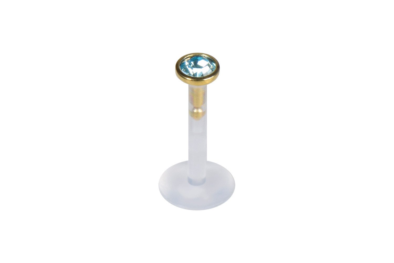 PIERCINGLINE Piercing-Set PMFK Labret mit Plug-in-System - Chirurgenstahl-Aufsatz mit Kristall (Labrets, 1-tlg)