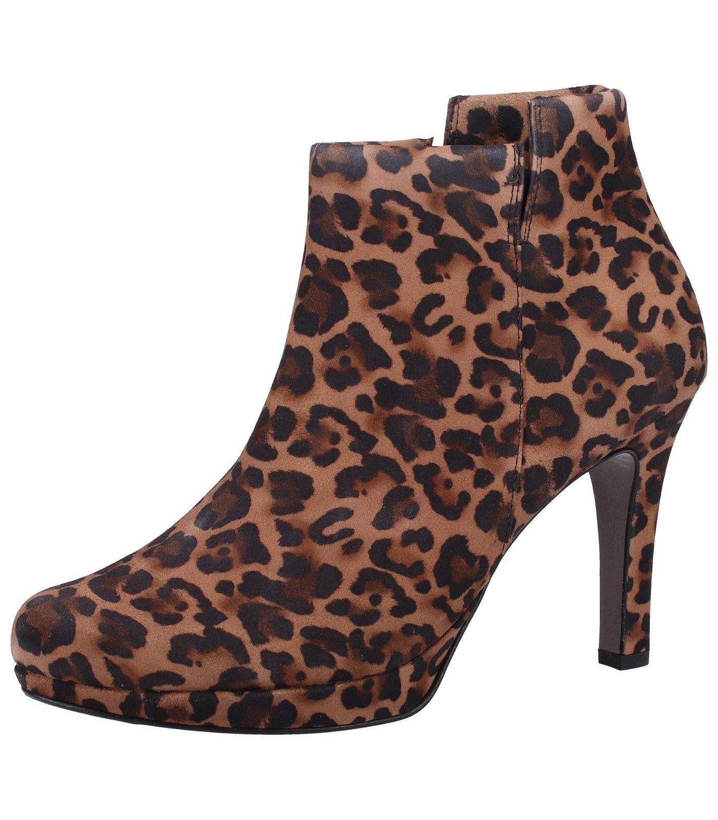 Paul Green Stiefelette Leder High-Heel-Stiefelette Leopard