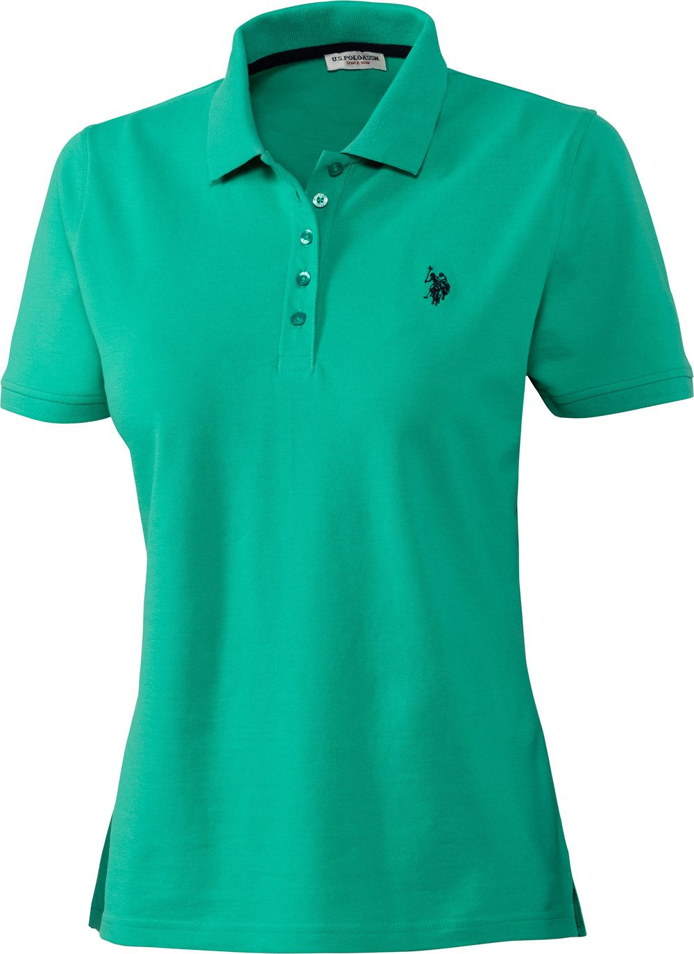 U.S. Polo Assn. Poloshirt Stretch-Piqué mit taillierte Passform
