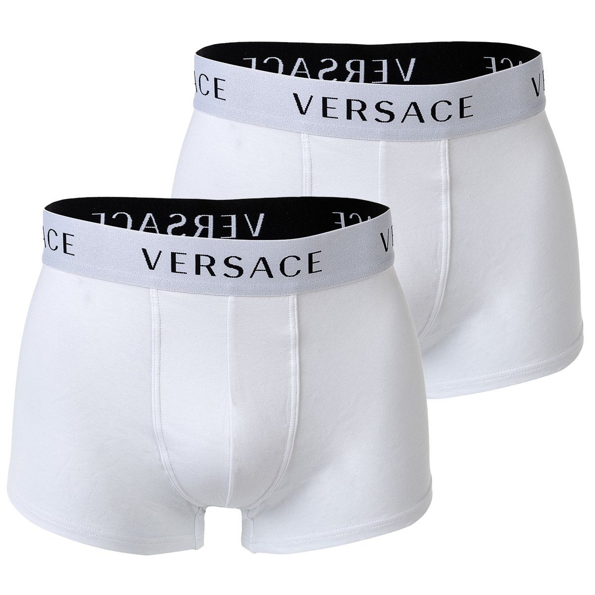 Versace Boxer Herren Boxer Shorts, 2er Pack - Trunk Weiß