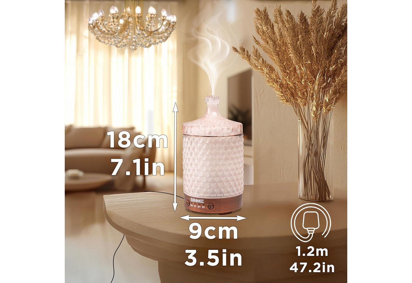 Thumbnail - Duronic Raumduft AD32 Aroma Diffuser mit 100 ml Wassertank, Diffusor für ätherische Öle