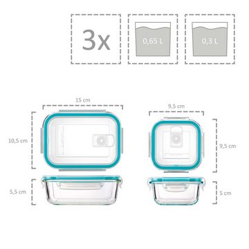SÄNGER Frischhaltedose »Dosen Set«, Glas, (Set, 24-tlg., Frischhalteboxen & Deckel), BPA Frei, Mikrowellenventil