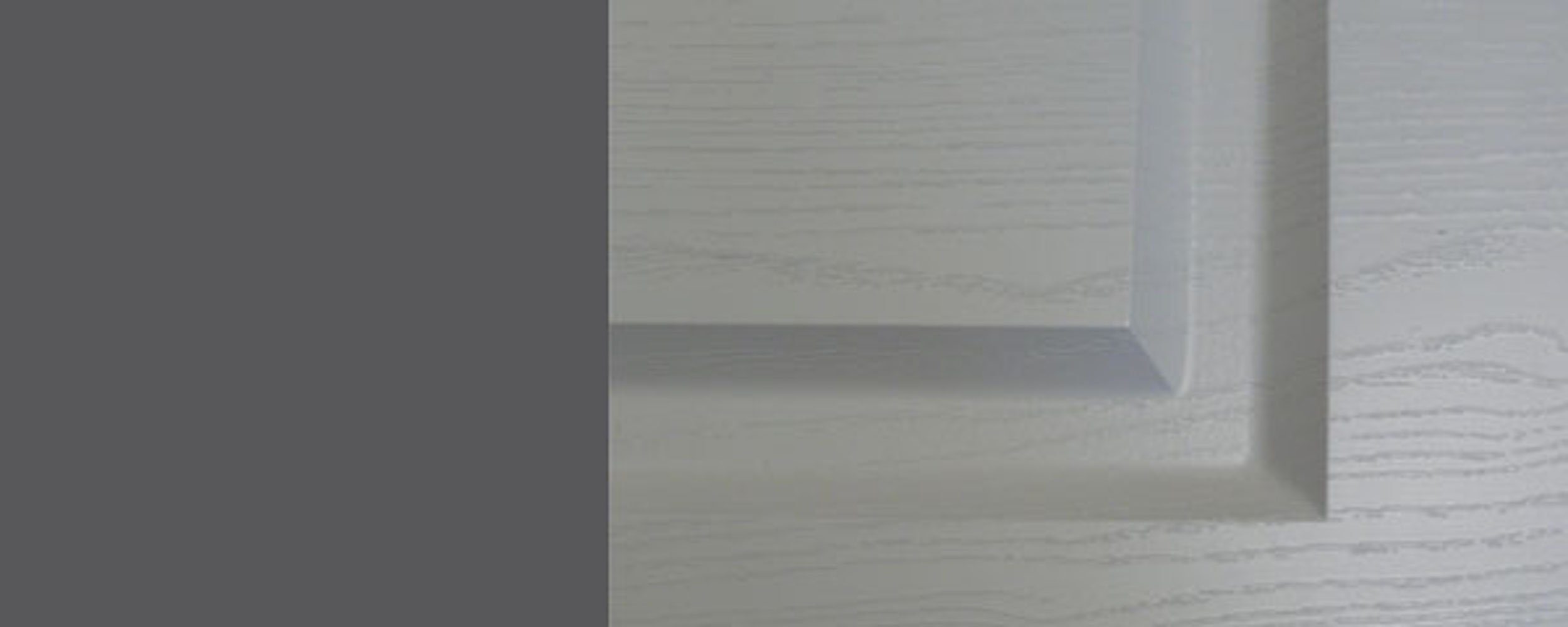 Schublade Hochschrank (Elbing) Feldmann-Wohnen und Front- wählbar light 1 40cm mit 1-türig grey Metallkorb stone Korpusfarbe Elbing