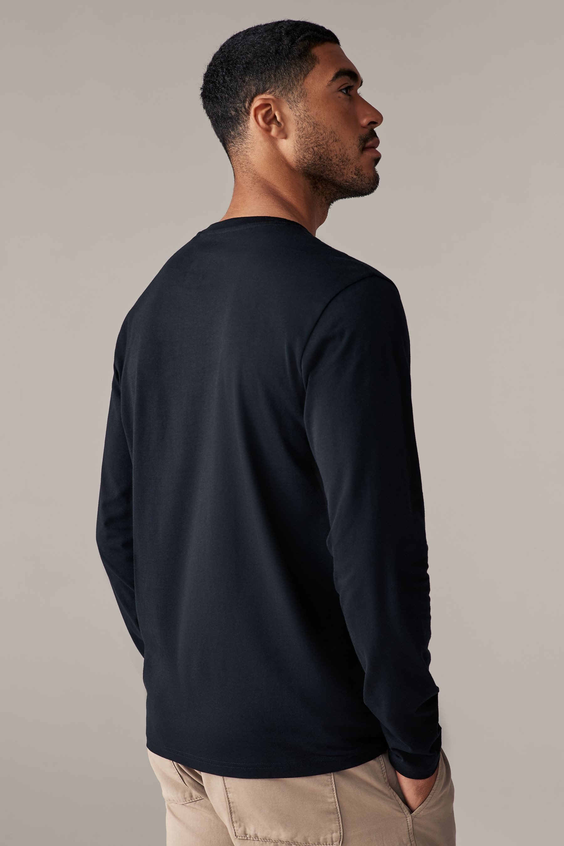 Next Langarmshirt Rundhalsshirt – Regular Fit (1-tlg)