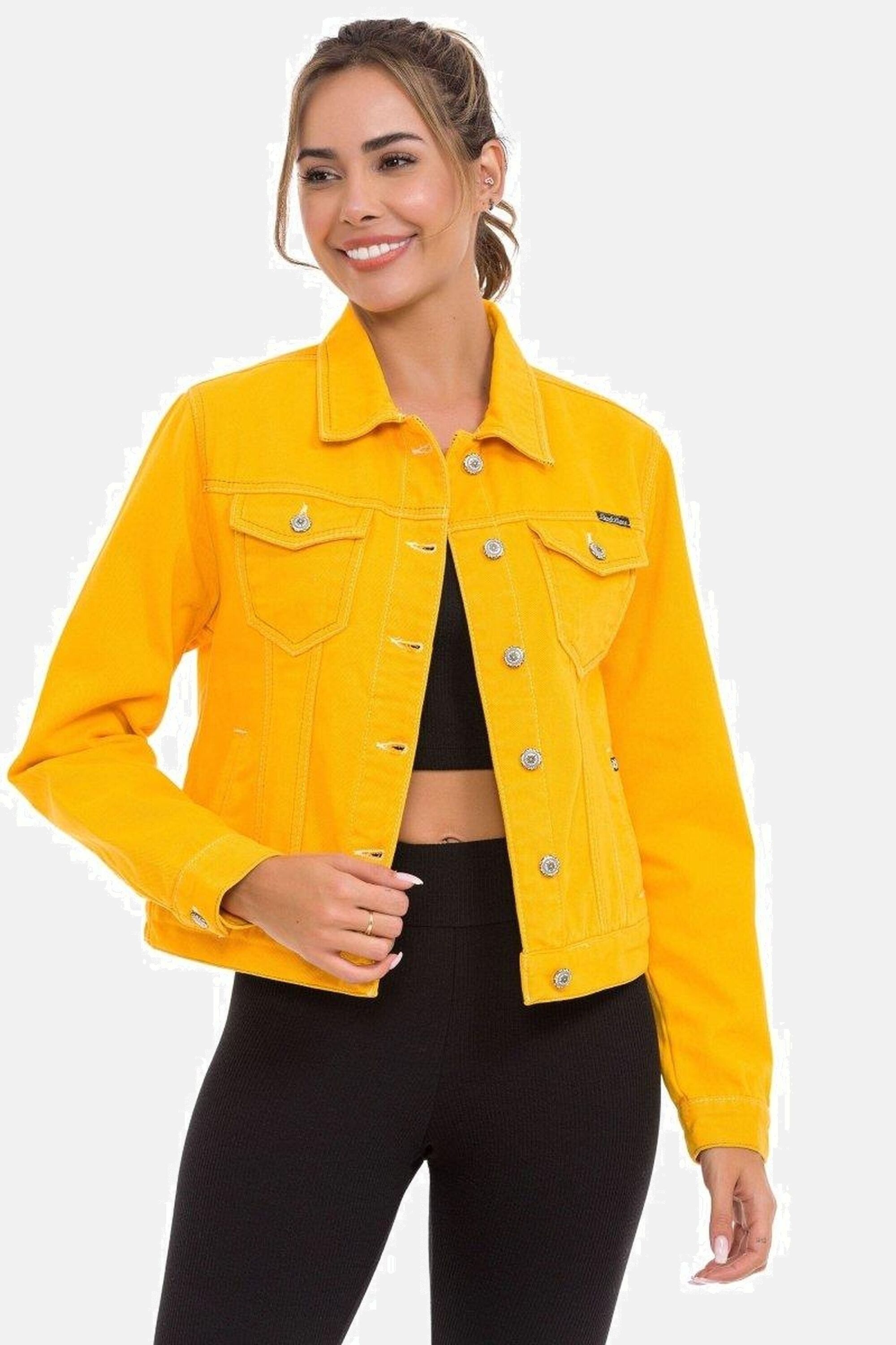 Cipo & Baxx Jeansjacke Jeansjacke Mit praktischen Brusttaschen, WJ212 günstig online kaufen