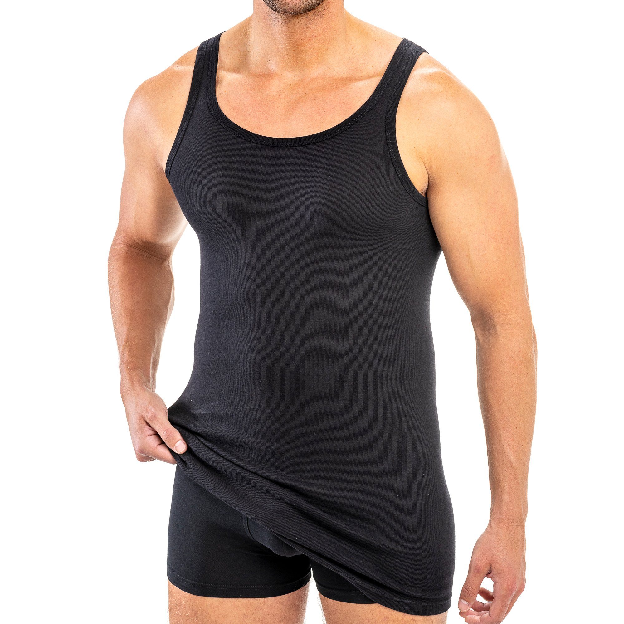 HERMKO Unterhemd 3007 extralanges Herren Unterhemd günstig online kaufen