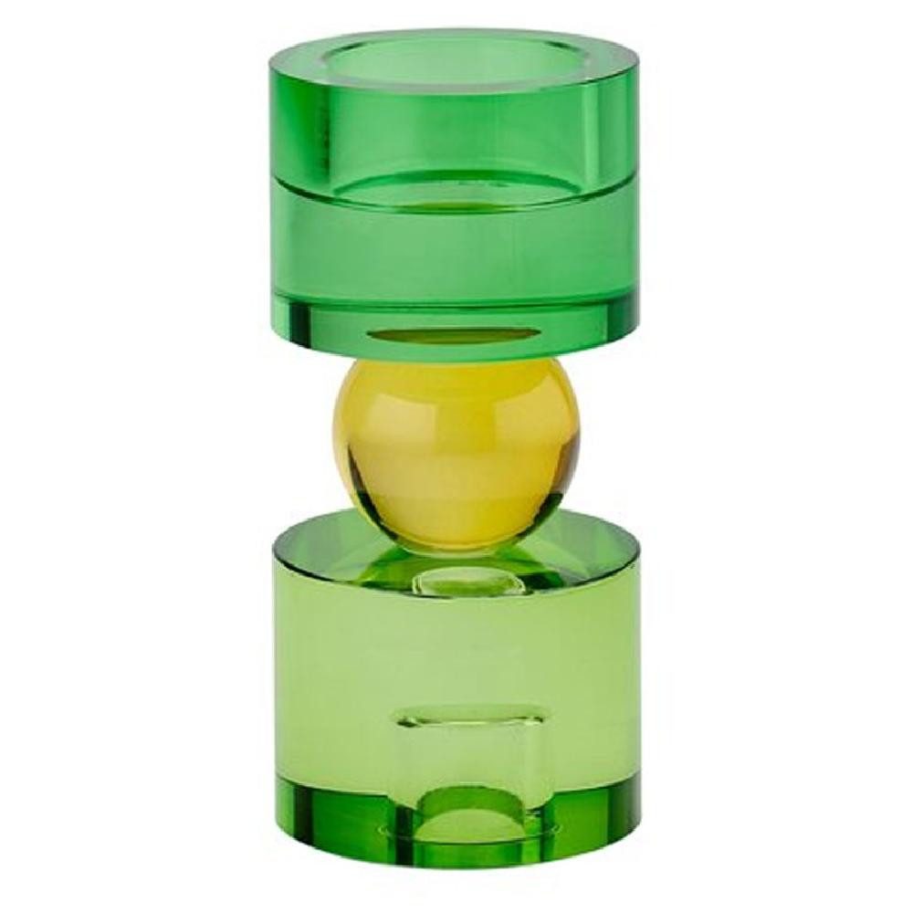 Giftcompany Kerzenhalter Kerzen-/Teelichthalter Sari Grün/Gelb (S)