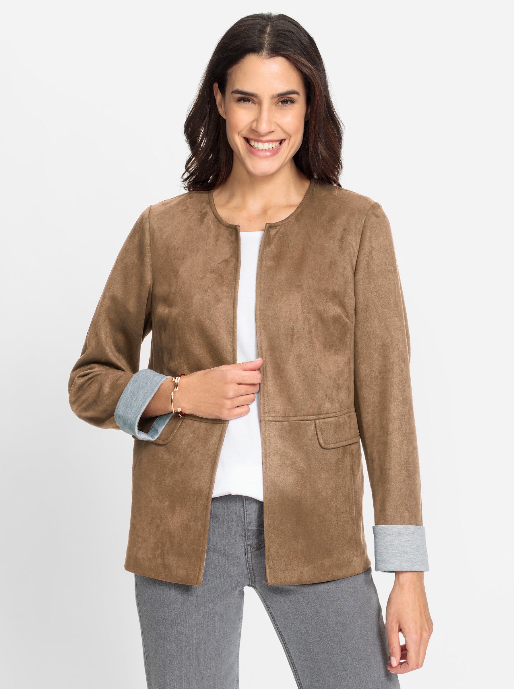 Witt Blusenblazer Lederimitat-Blazer günstig online kaufen