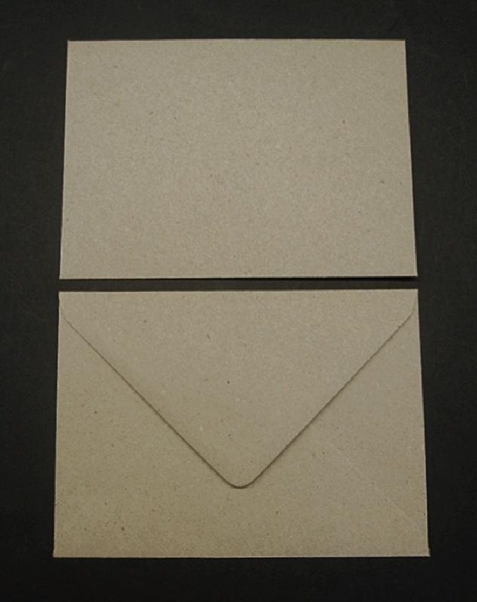 Blanke Briefhüllen Briefumschlag Briefumschläge 125x175mm (DIN B6) 120g/qm gummiert VE=100 Stück braun.