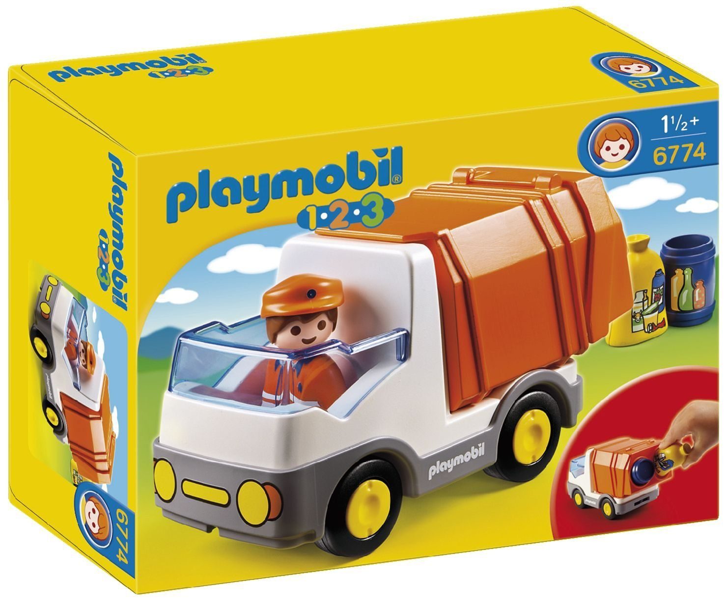 Playmobil® Konstruktions-Spielset Müllauto (6774), Playmobil 1-2-3, Made in  Europe, Sortierfunktion fördert Logik und Motorik Ihres Kindes