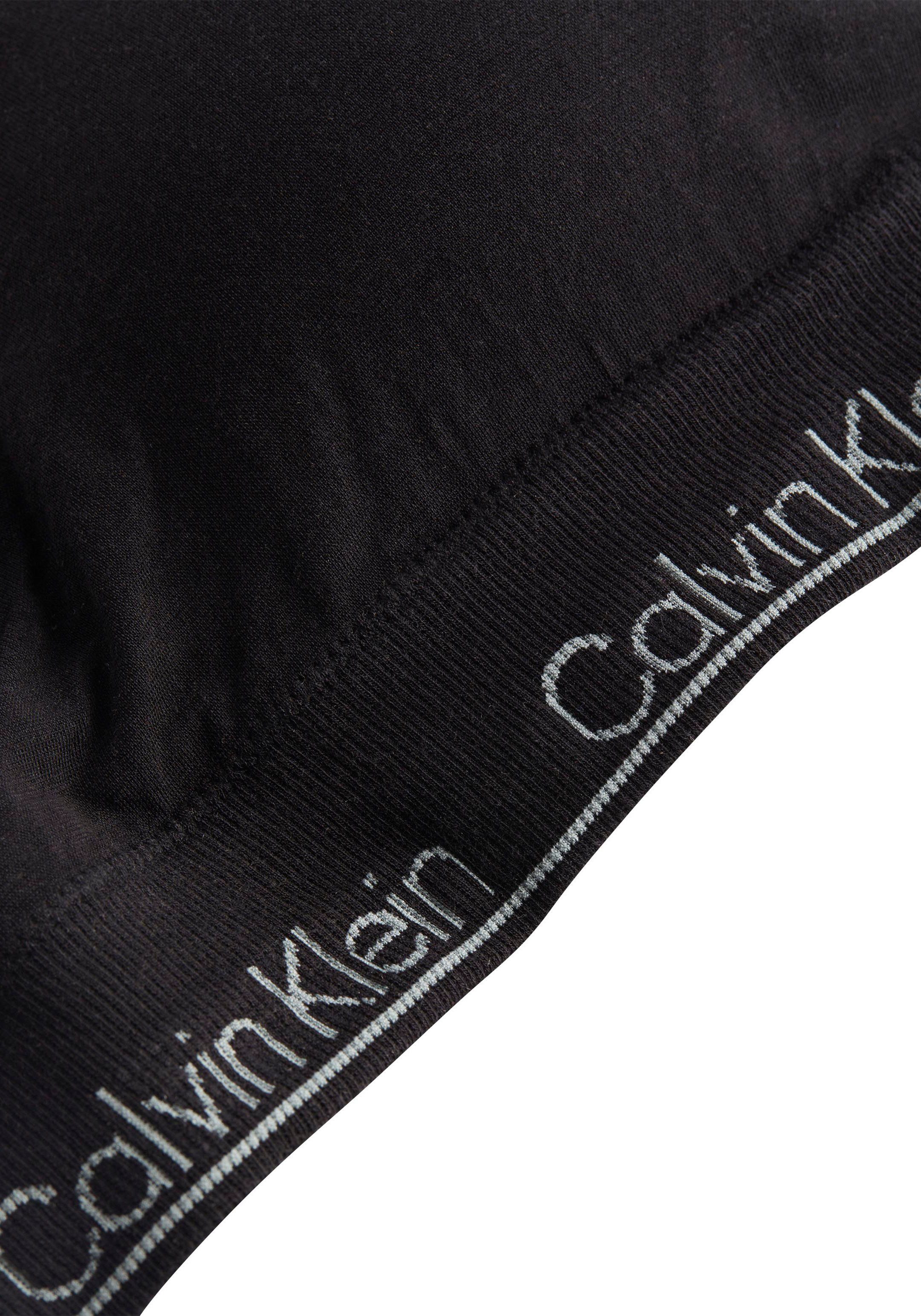 Klein LINED LGHT Calvin TRIANGLE schwarz CK-Logoschriftzug mit Underwear Triangel-BH