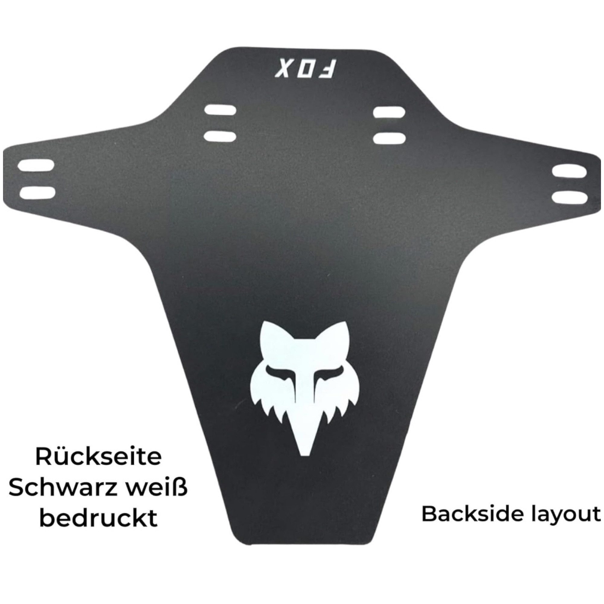 Fox Racing Schutzblech Fox Mud Guard Fahrrad Schutzblech Retro Logo Schwarz – Bild 4 von 5