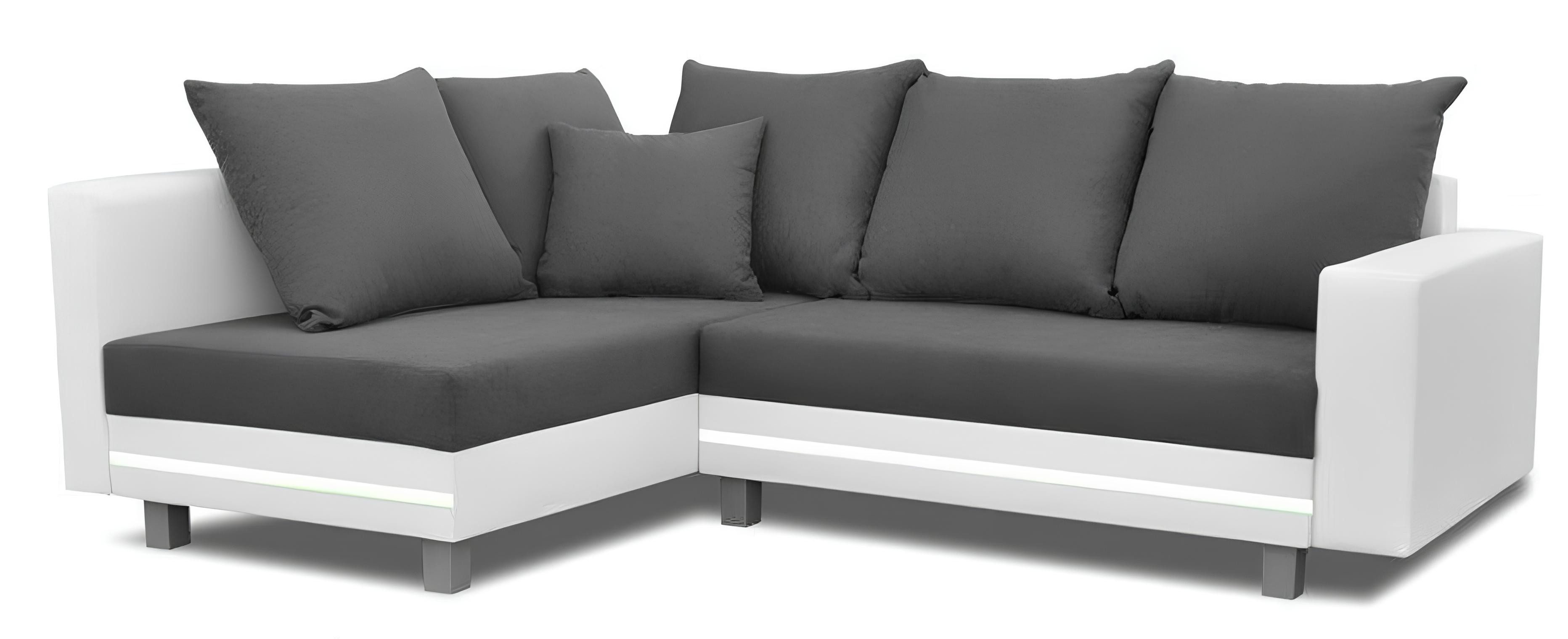 Xlmoebel Ecksofa Modernes L-Form Sofa mit Bettfunktion und LED-Beleuchtung, Hergestellt in Europa