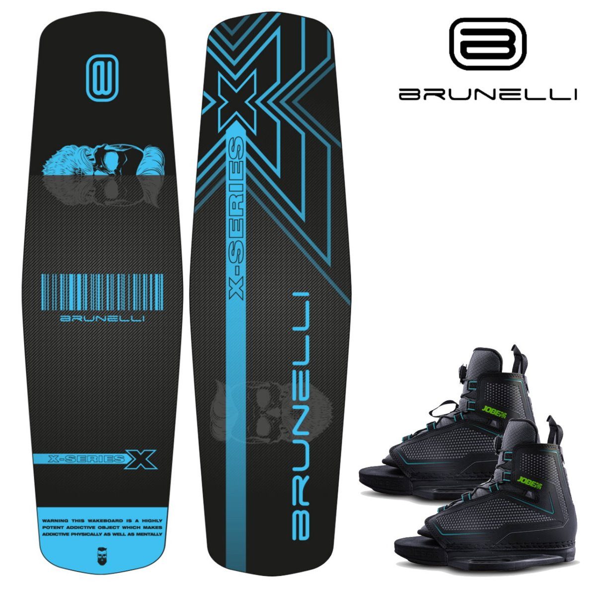 SUP-Board BRUNELLI Wood Flex Pro Cablepark Wakeboard SET 136cm Jobe Maze
