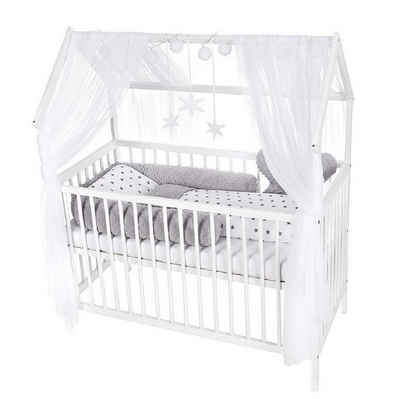 Kinderbettwäsche Baby Bettset für Hausbett Deko Bettwäsche Sterne Garnitur Ausstattung, Babyhafen, mit Reißverschluss