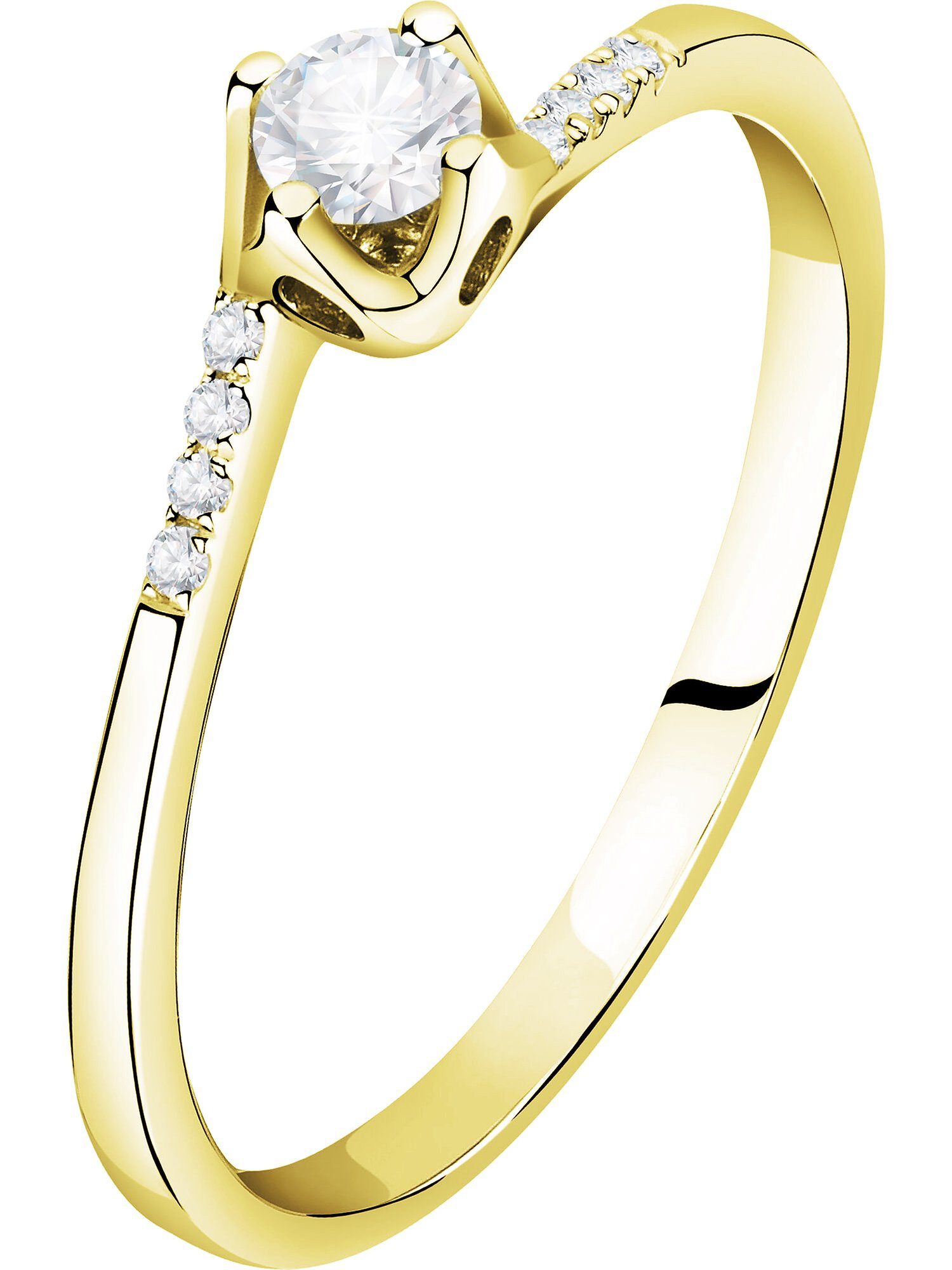 Diamantring CHRIST Damen-Damenring 585er Gelbgold Diamant